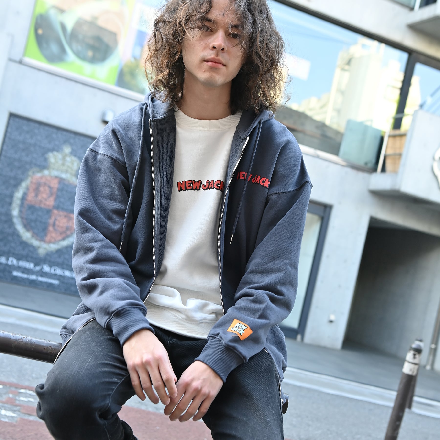 NEW JACK  Boys&GirlsロゴフルZIP パーカ (NJ241-2597-1)