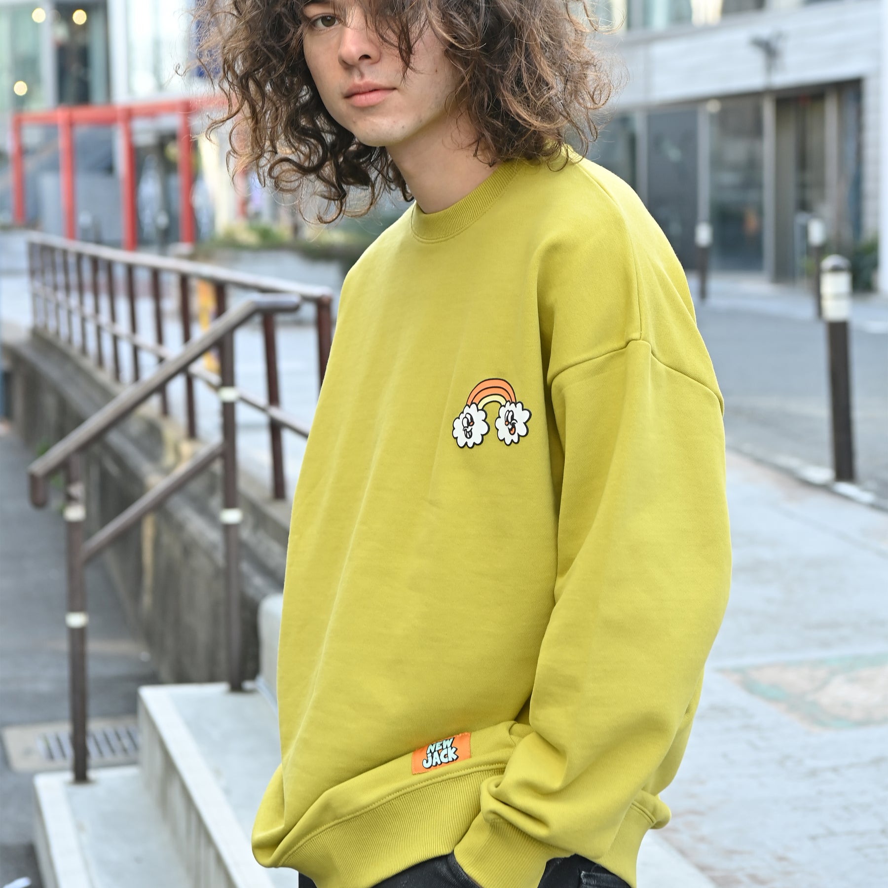 NEW JACK ガールズフラワーイラストトレーナー(NJ241-2556)