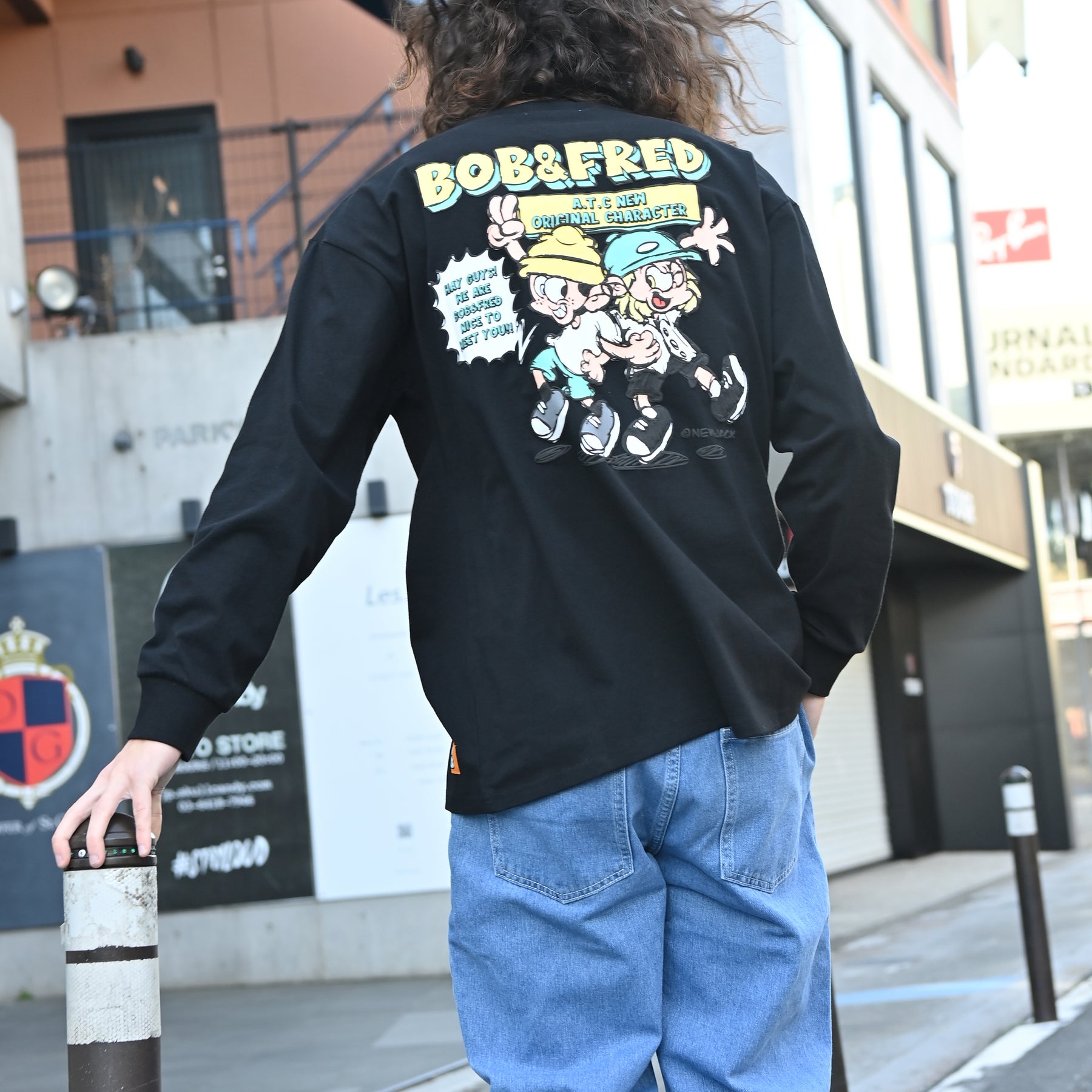 NEW JACK Bob&Fred キャラ長袖Tシャツ (NJ241-2426)