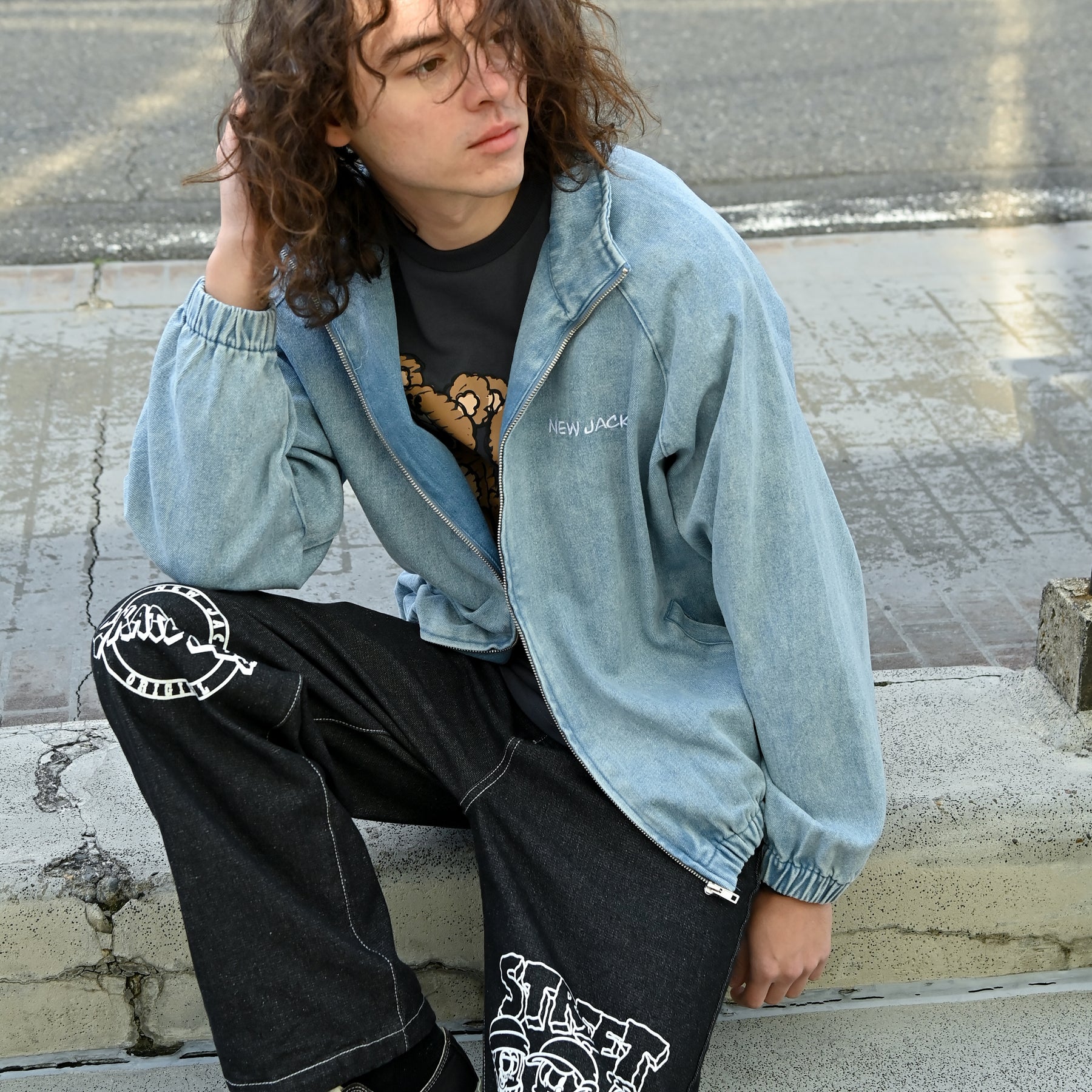 NEW JACK フラワーBoys&Girls襟付デニムアウター(NJ241-2327)