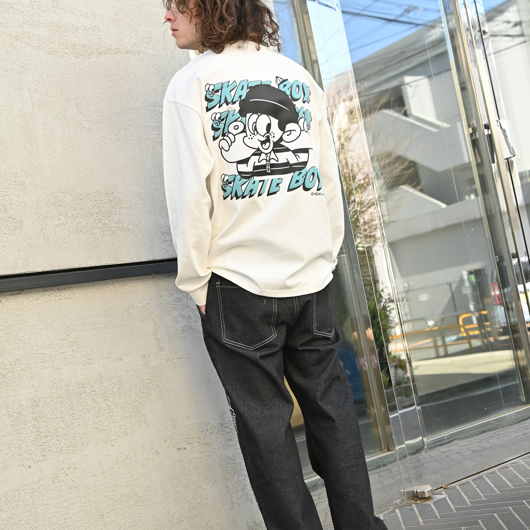 NEW JACK ヘビーウエイトSkateBoy長袖Tシャツ (NJ241-2446)