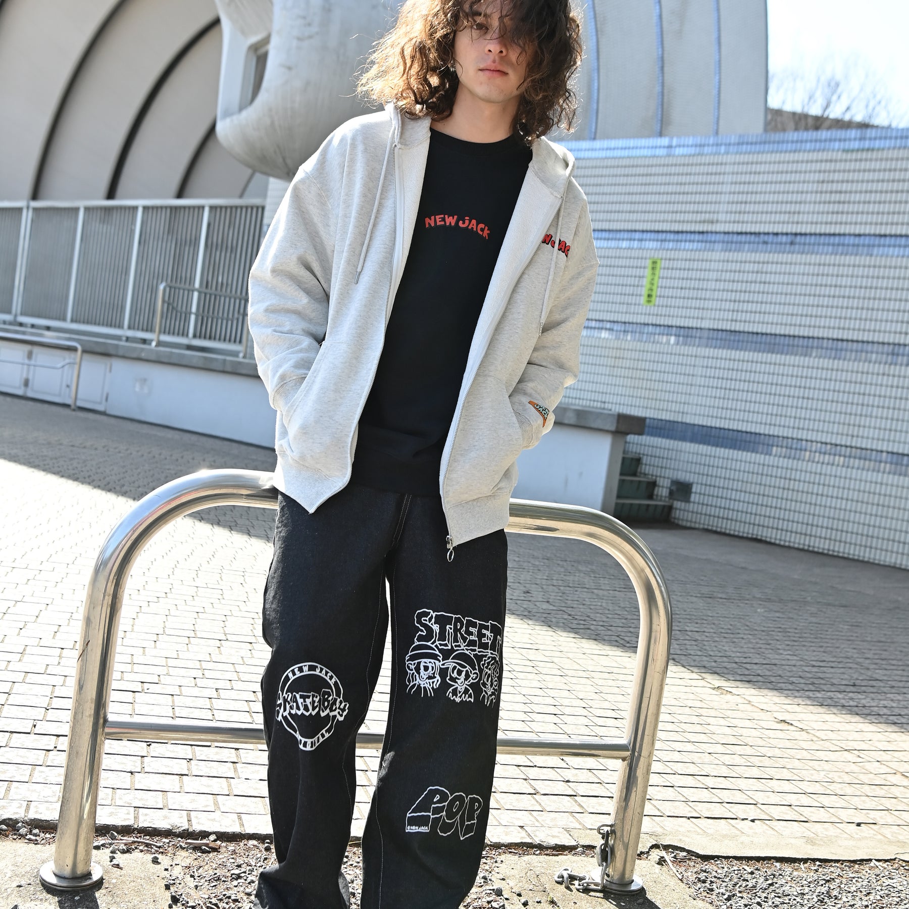 NEW JACK  Boys&GirlsロゴフルZIP パーカ (NJ241-2597-1)