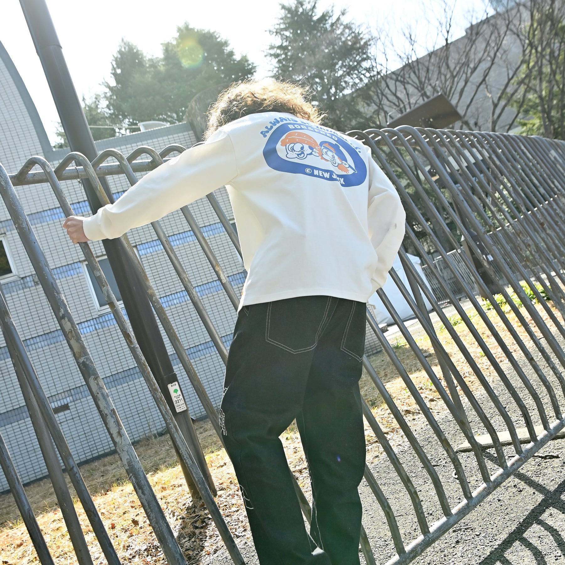 NEW JACK ヘビーウエイトBob&Fred フェイス長袖Tシャツ (NJ241-2456)