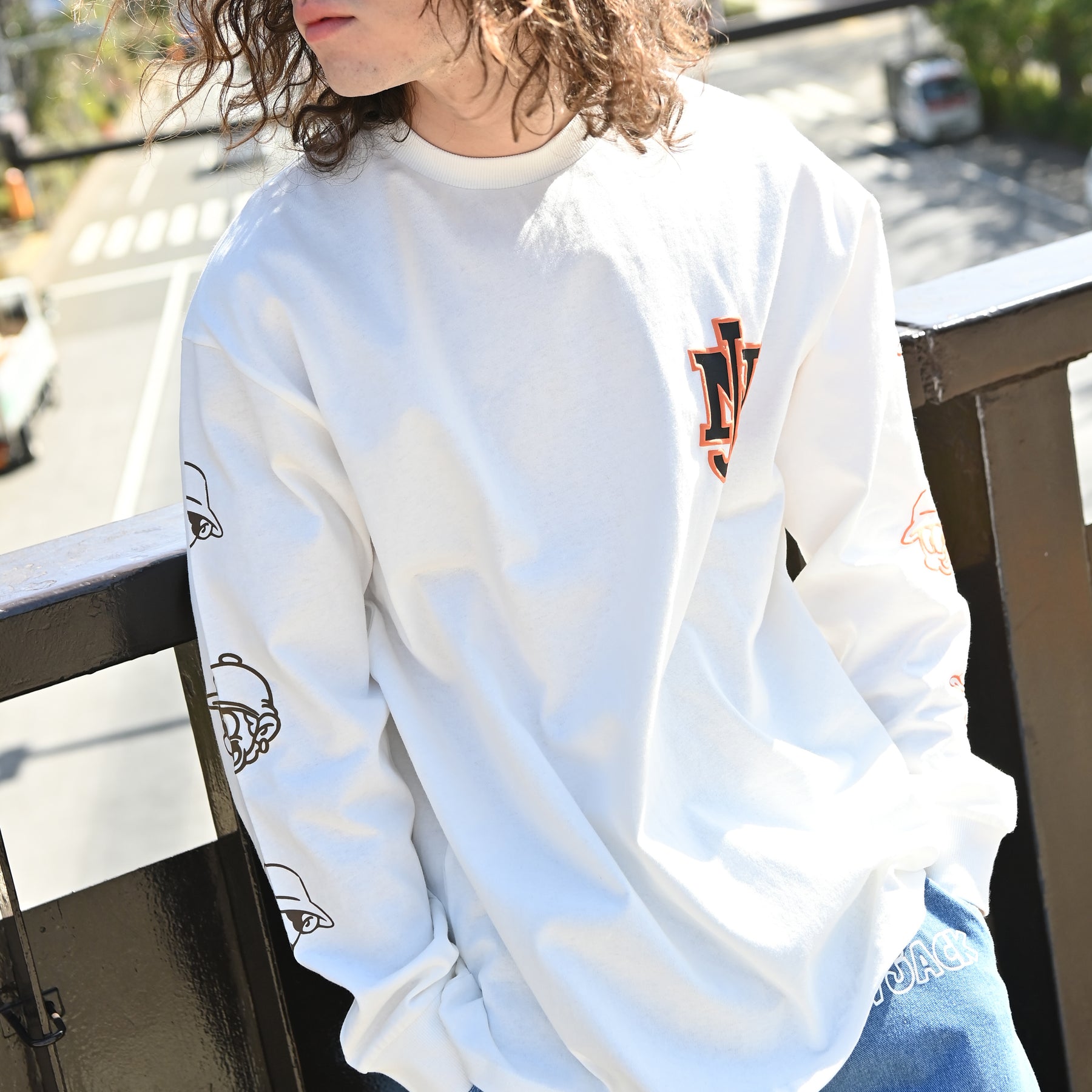 NEW JACK SkateBoyサークルロゴ長袖Tシャツ(NJ241-2436)