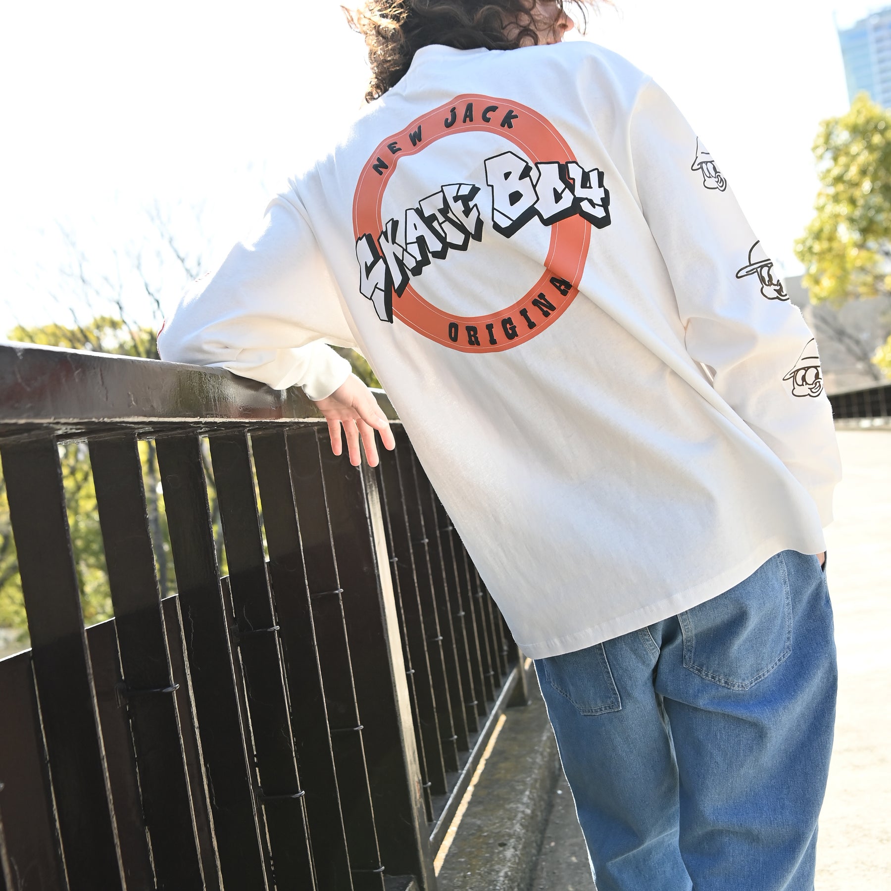 NEW JACK SkateBoyサークルロゴ長袖Tシャツ(NJ241-2436)