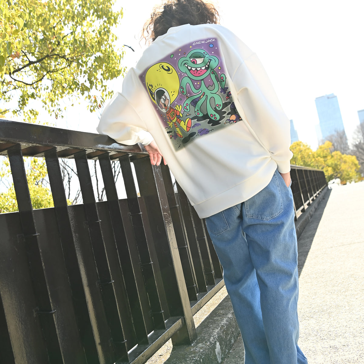 NEW JACK 宇宙イラスト転写シートTPUトレーナー (NJ241-2526)