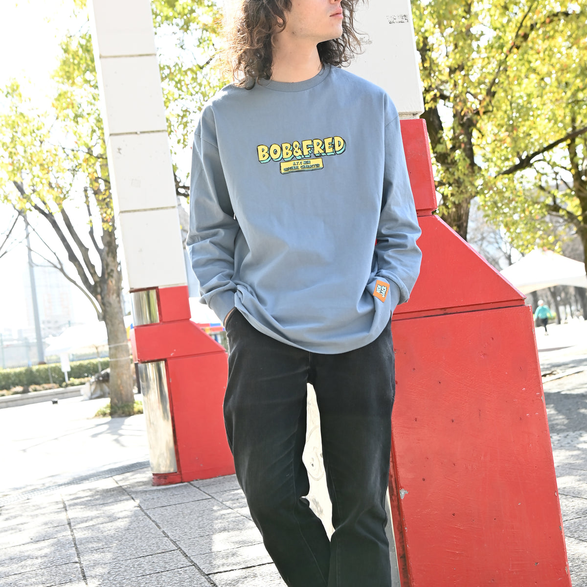 NEW JACK Bob&Fred キャラ長袖Tシャツ  (NJ241-2426)