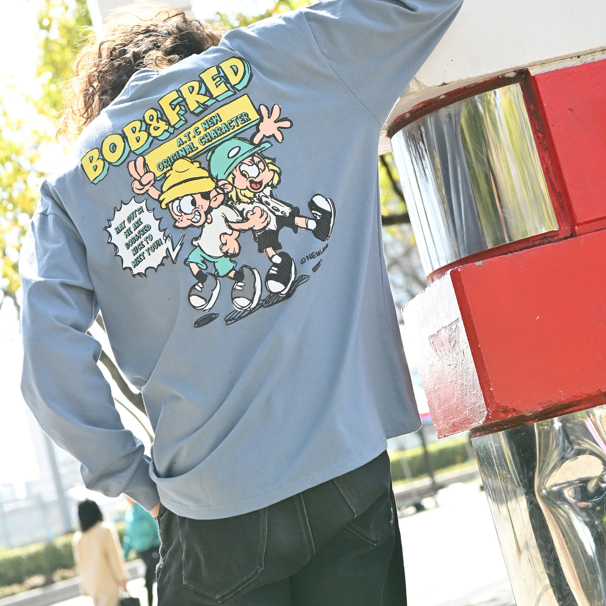 NEW JACK Bob&Fred キャラ長袖Tシャツ  (NJ241-2426)