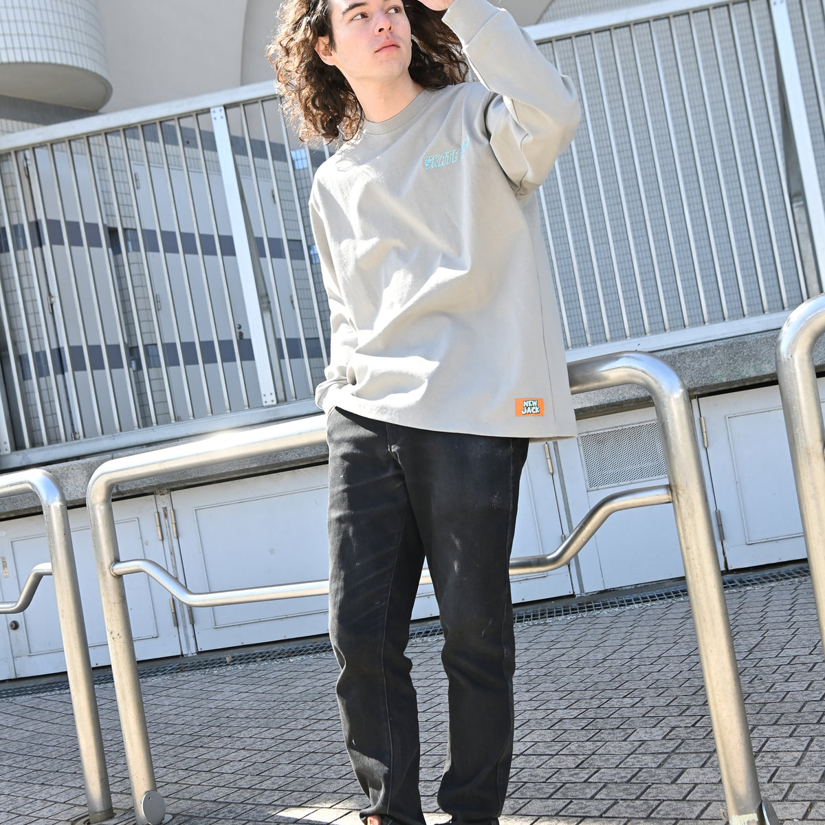 NEW JACK ヘビーウエイトSkateBoy長袖Tシャツ (NJ241-2446)