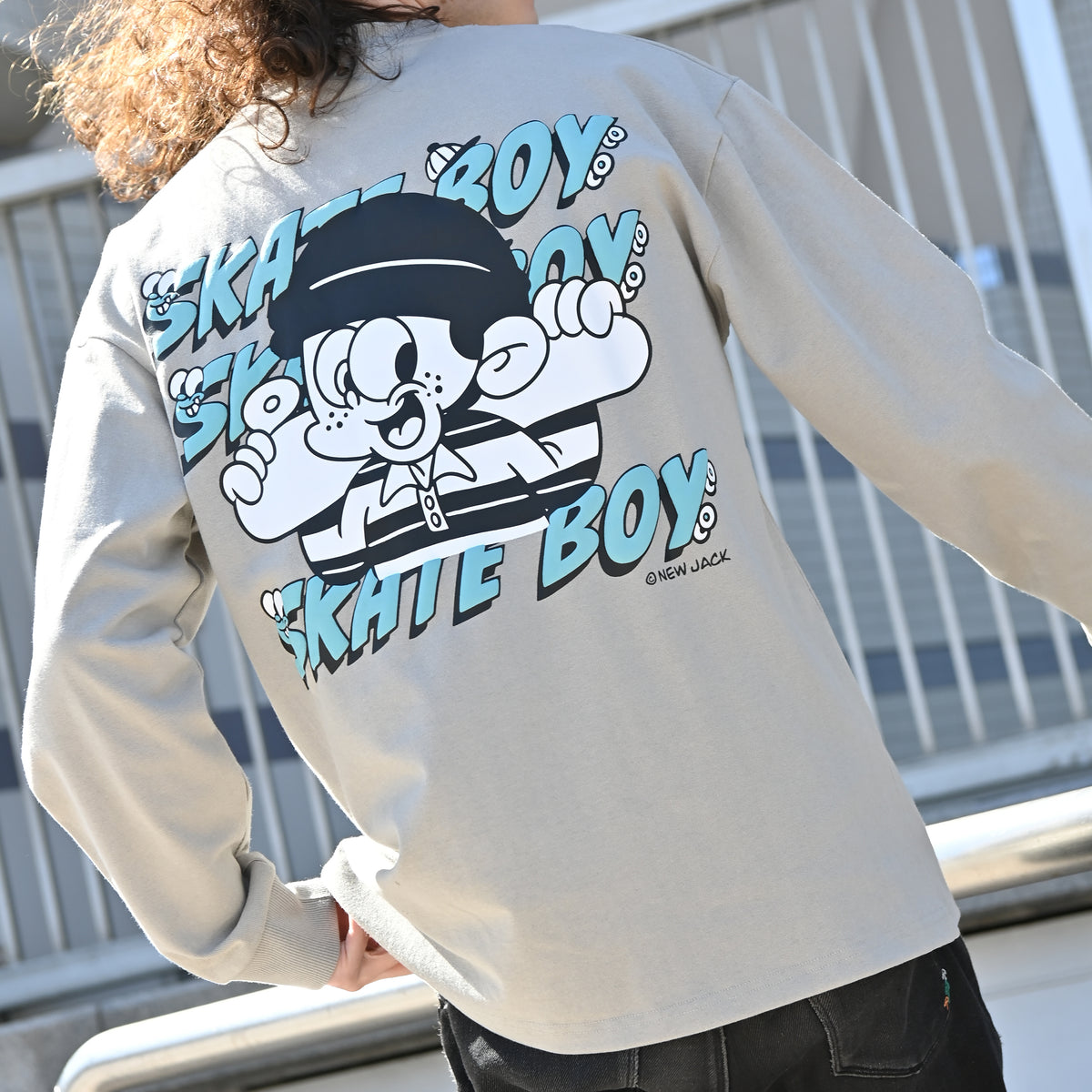 NEW JACK ヘビーウエイトSkateBoy長袖Tシャツ (NJ241-2446)