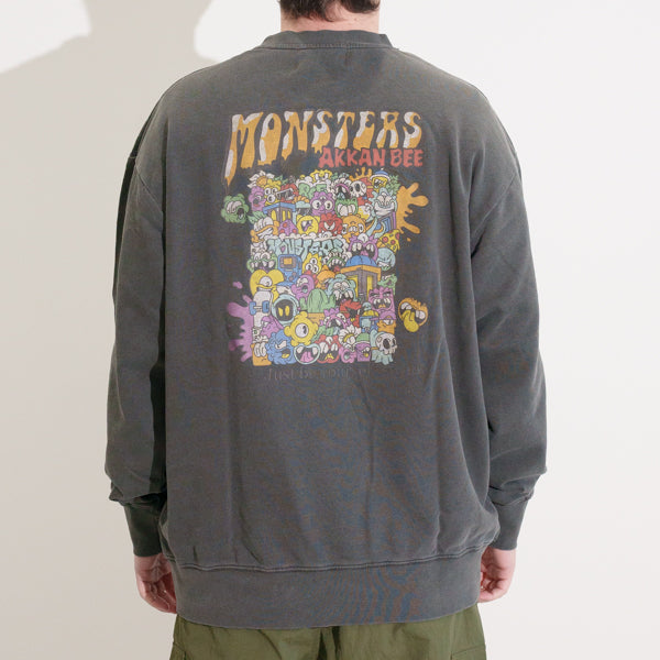 「とーる」MONSTERSイラスト ピグメントトレーナー(251-2266)