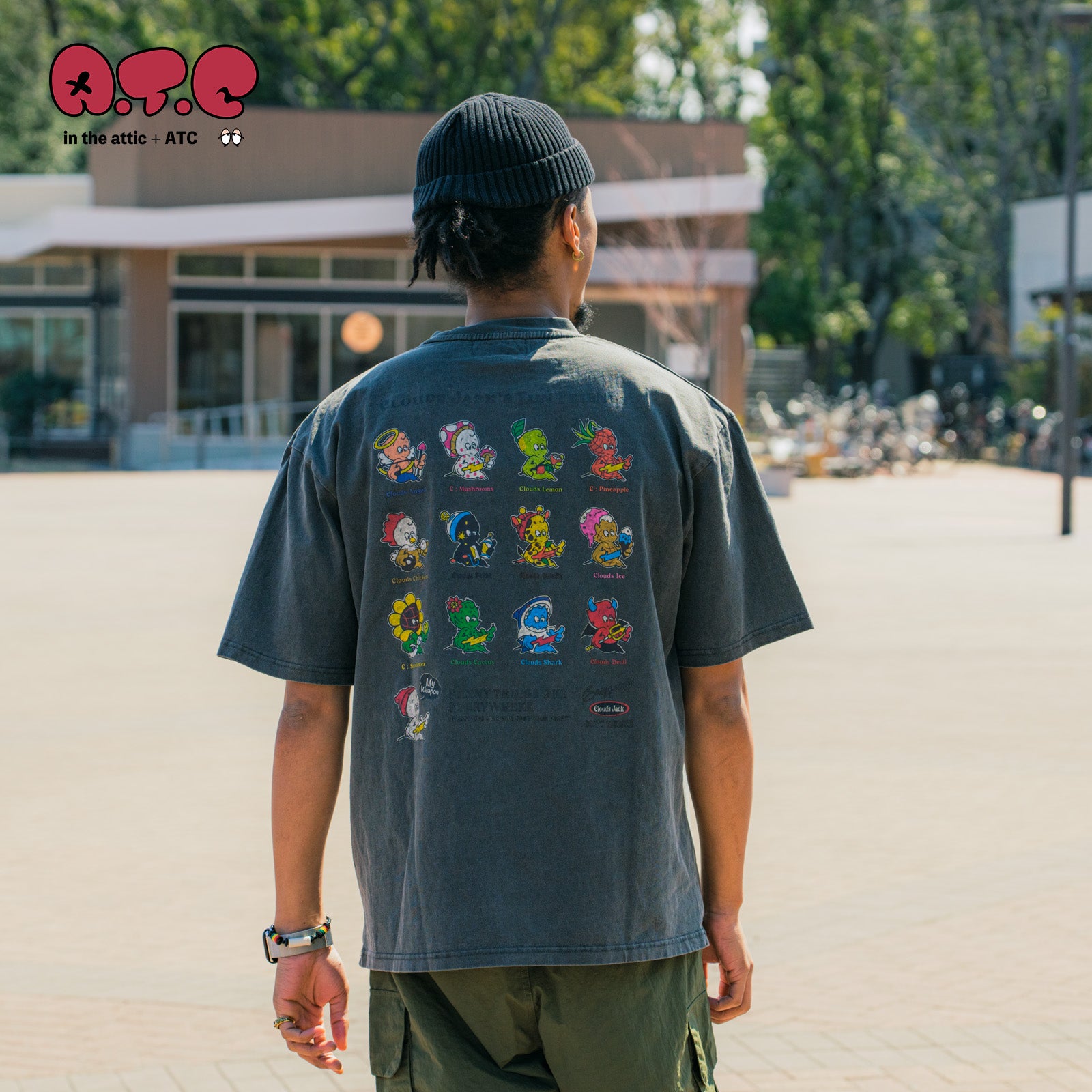 A.T.C(エイ.ティ.シー)クラウドジャック ピグメント半袖Tシャツ 