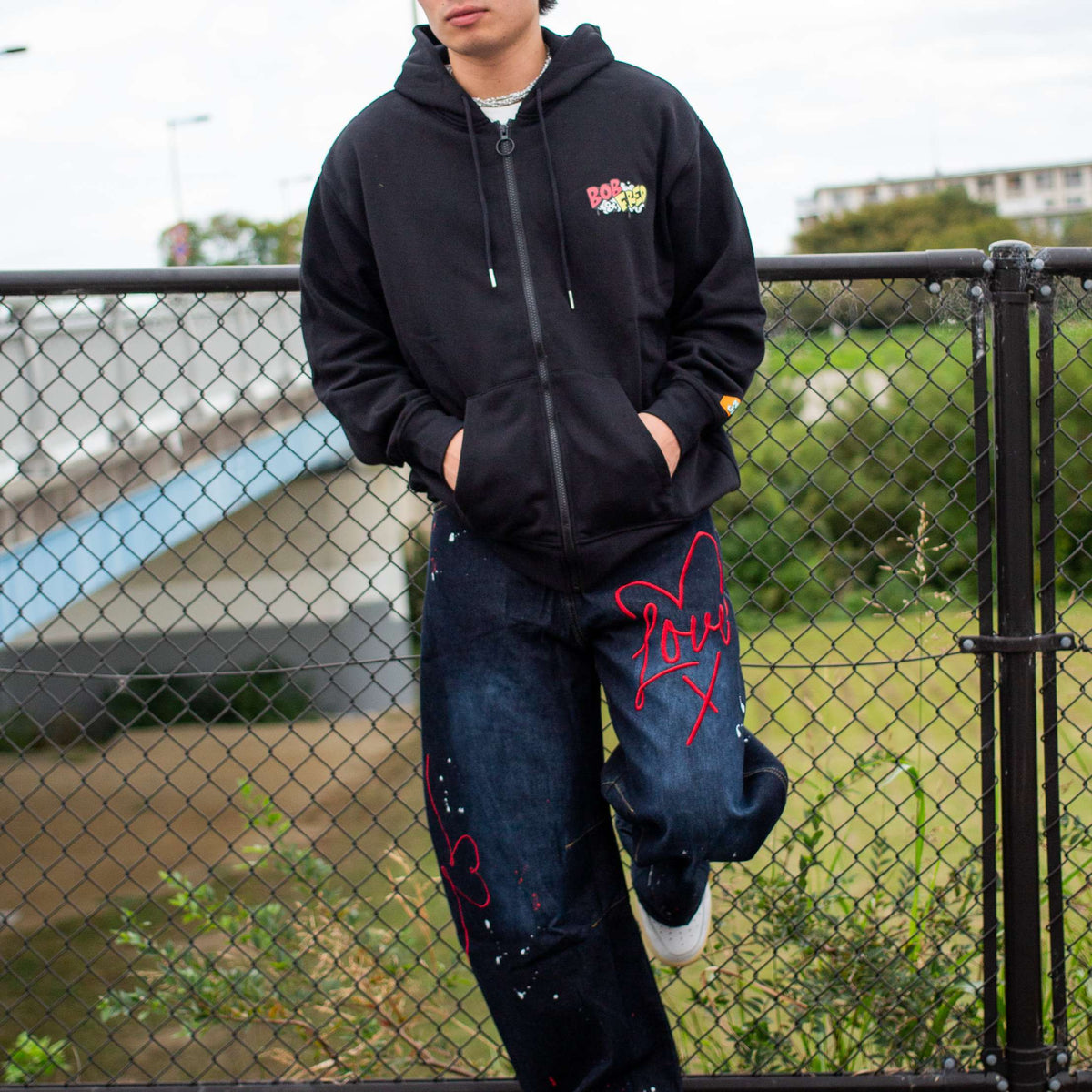 NEW JACK BOB&FREDスプレーロゴフルZIPパーカ(NJ251-2867)