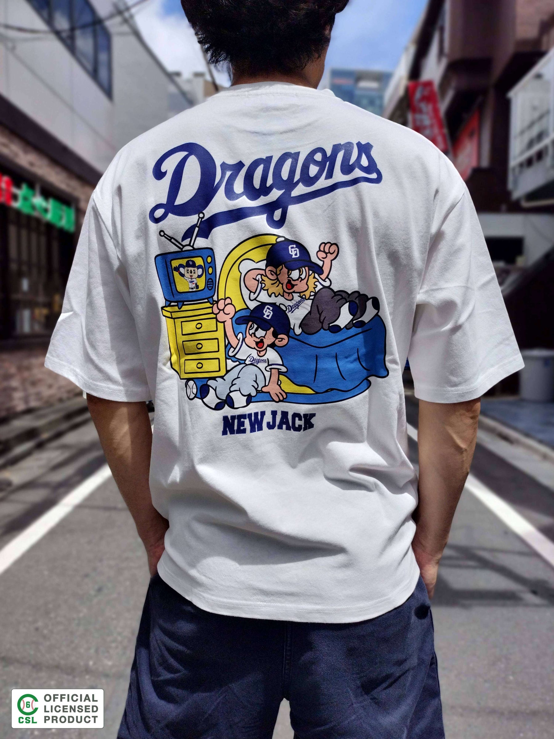 NEW JACK 中日ドラゴンズモデルTシャツ-B (NJD252-2406)
