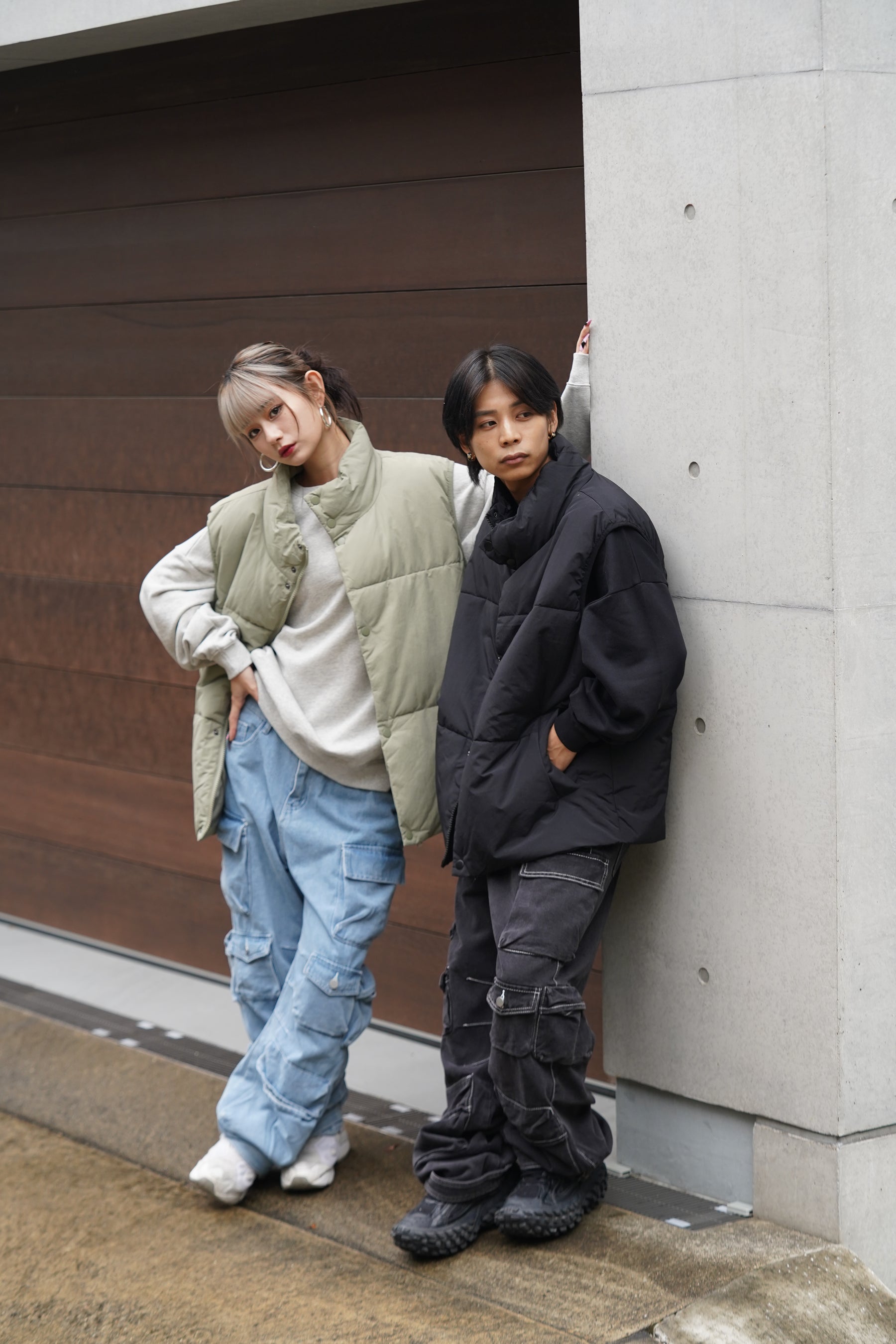 タスラン裏コーティング中綿ベスト