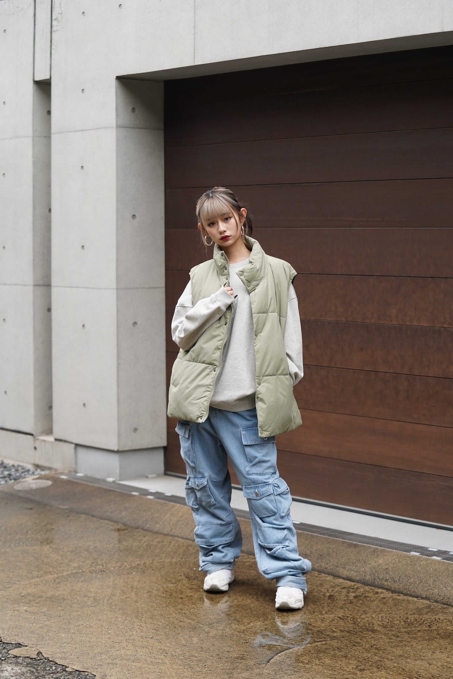 タスラン裏コーティング中綿ベスト