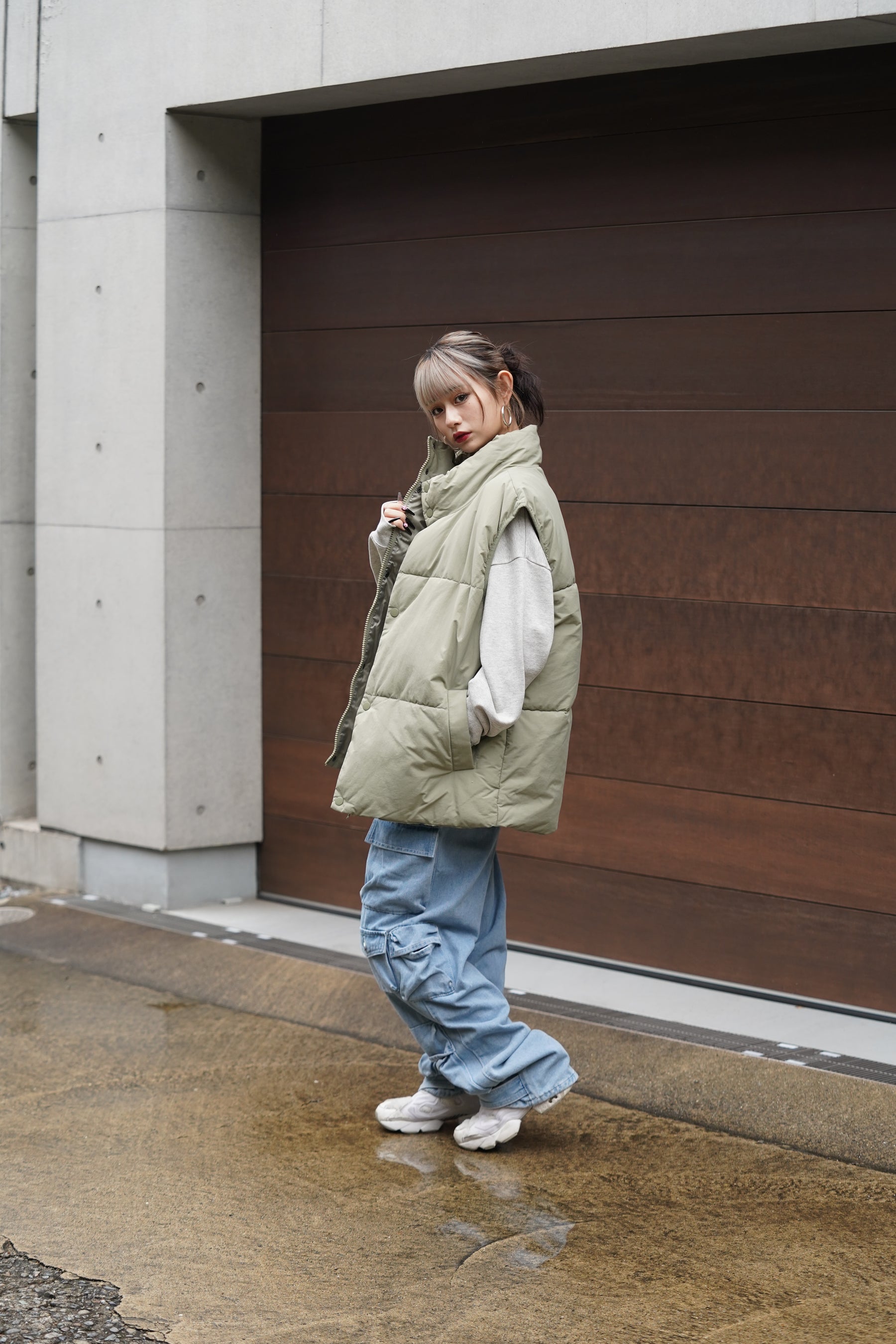 タスラン裏コーティング中綿ベスト