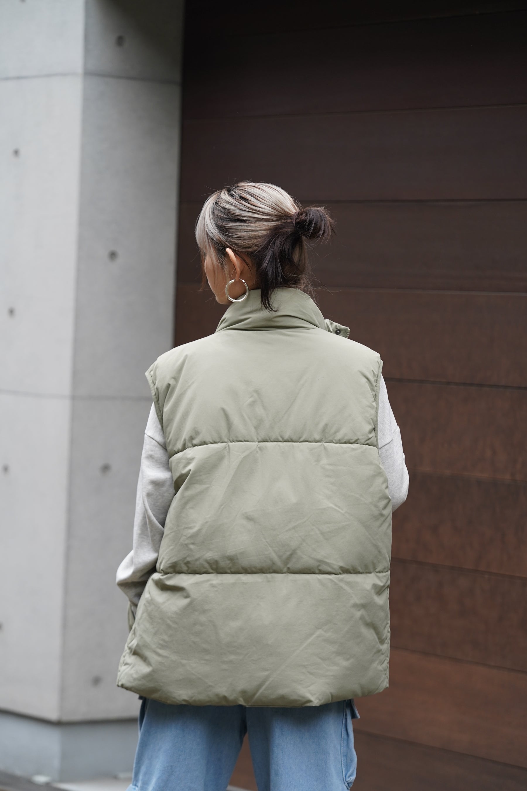 タスラン裏コーティング中綿ベスト