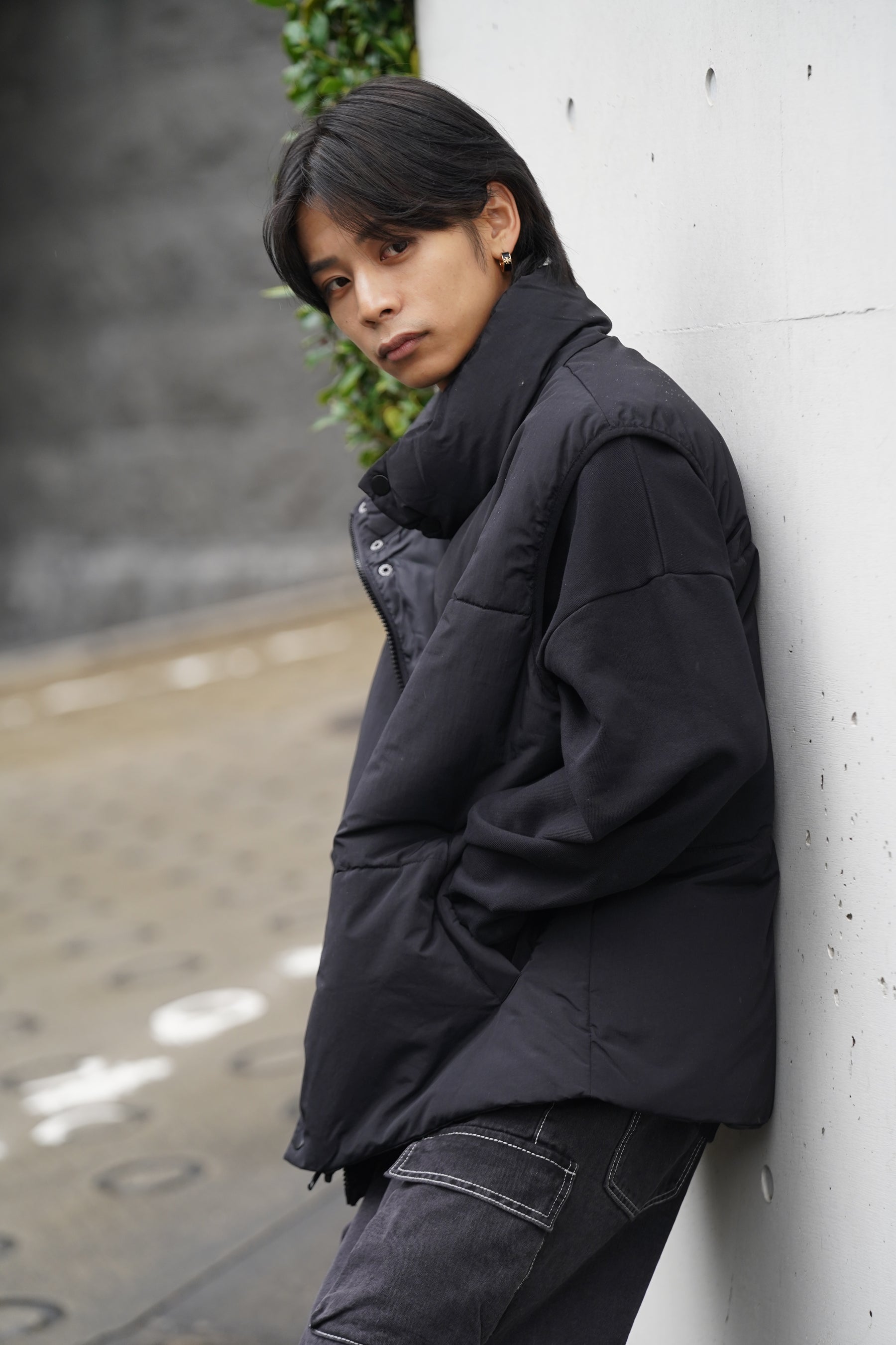 タスラン裏コーティング中綿ベスト