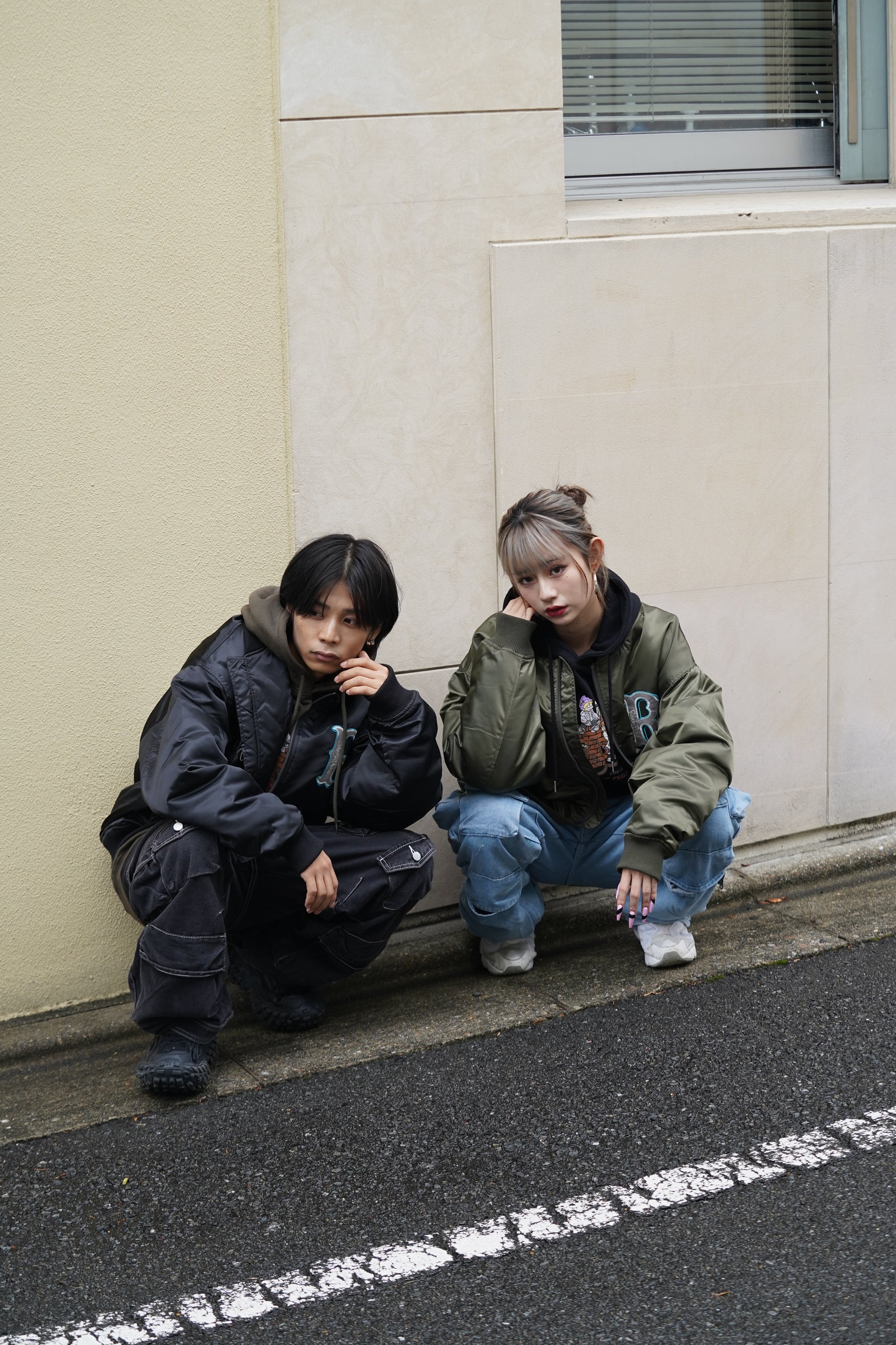 ヘビーツイルMA-1刺繍ブルゾン