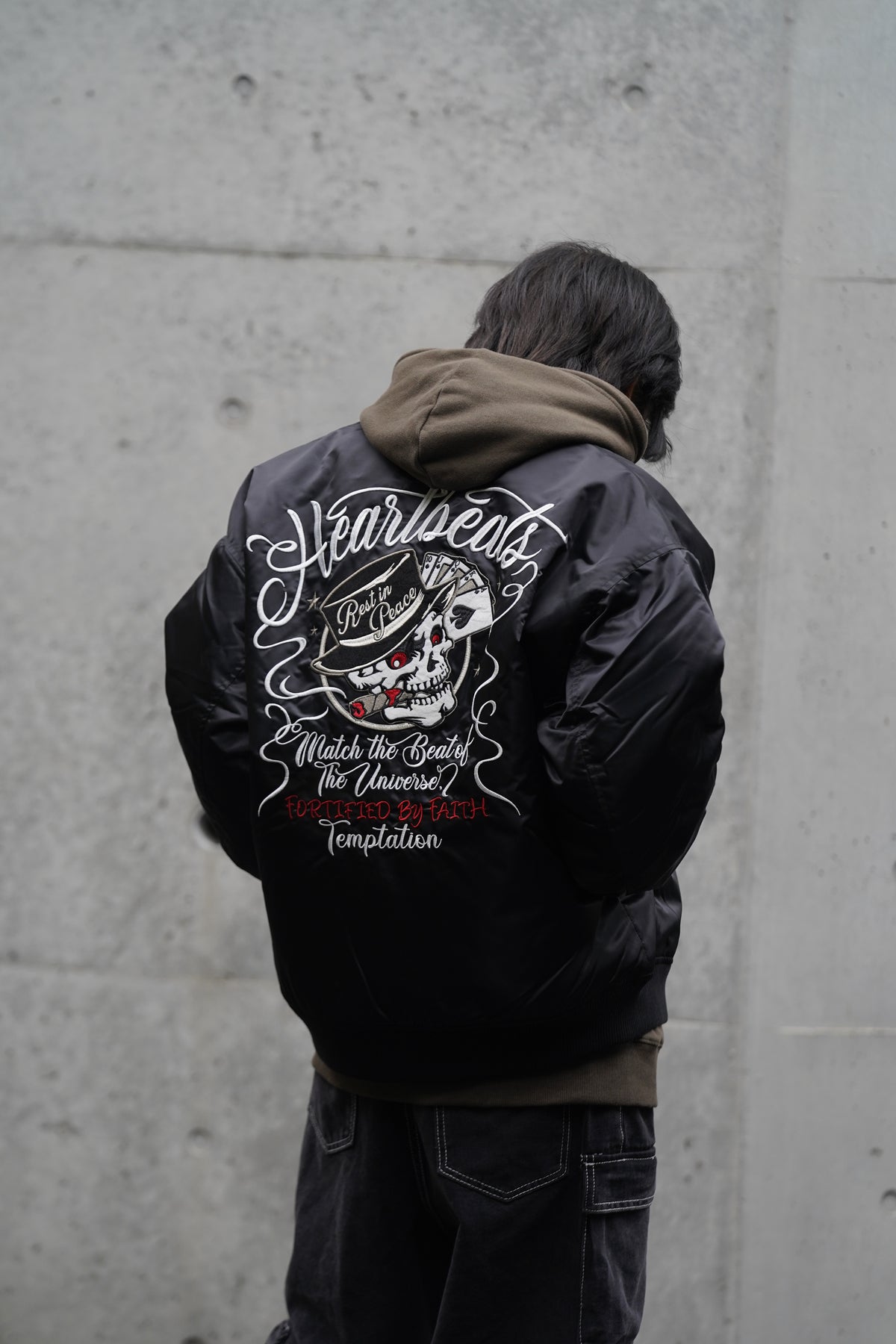 ヘビーツイルMA-1刺繍ブルゾン