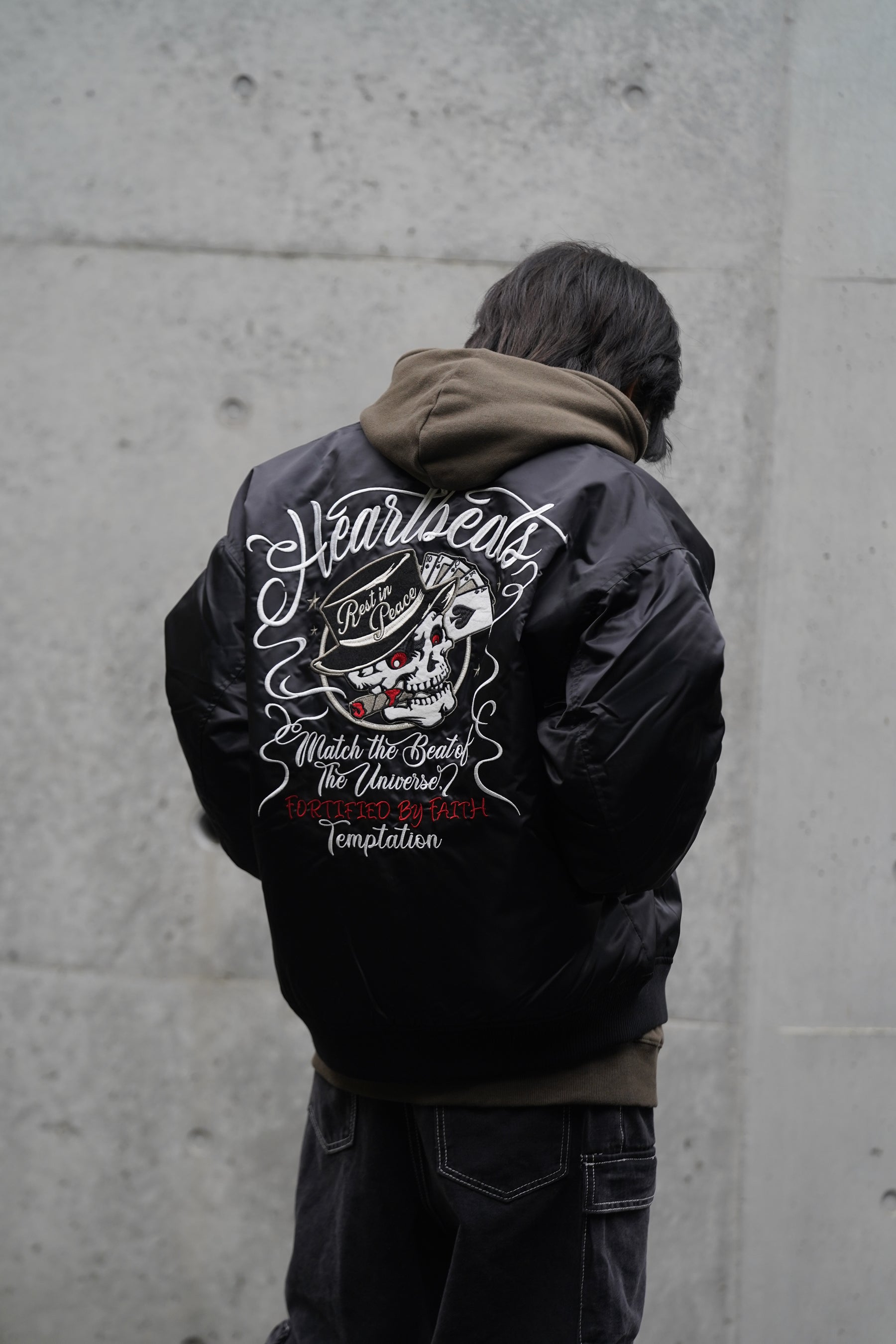 ヘビーツイルMA-1刺繍ブルゾン