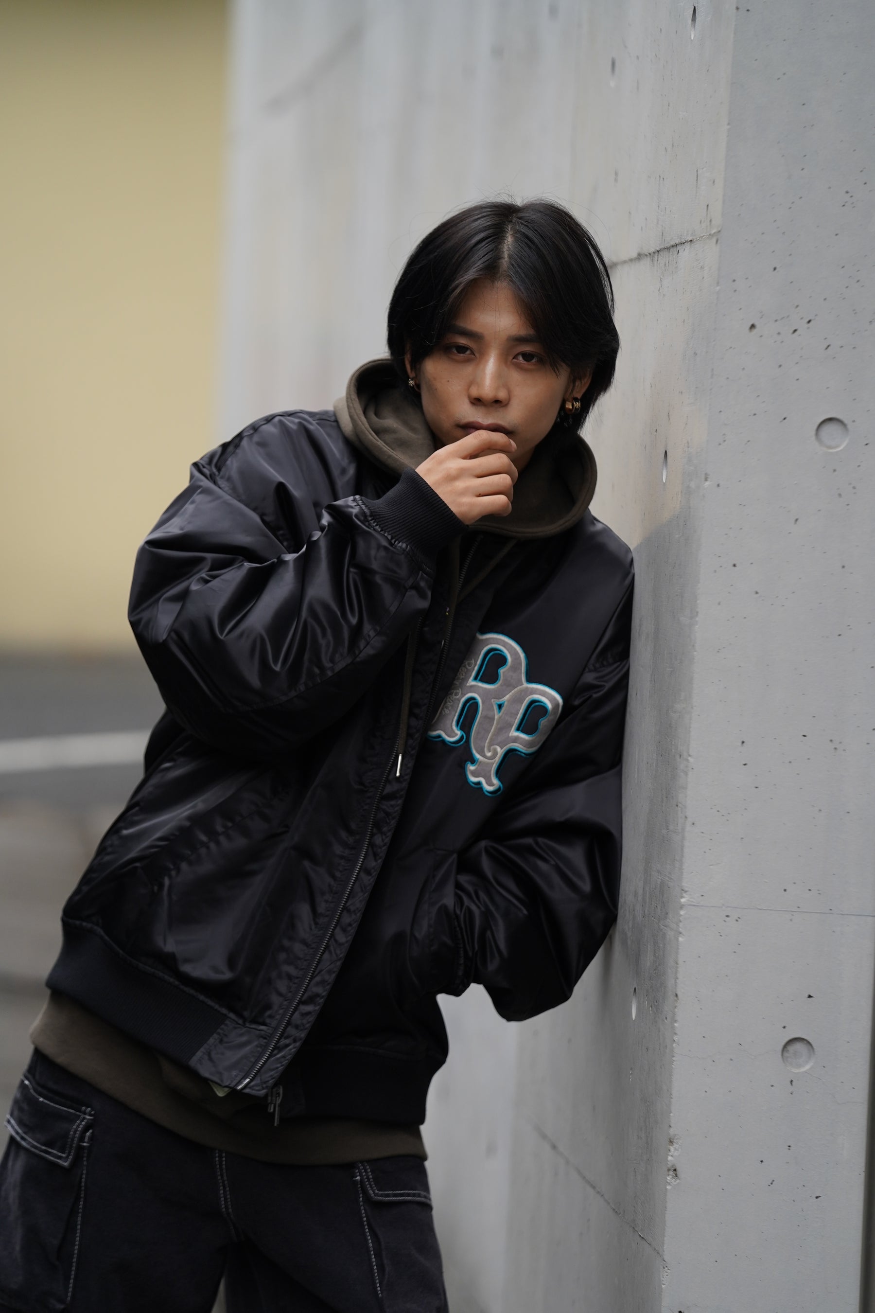 ヘビーツイルMA-1刺繍ブルゾン