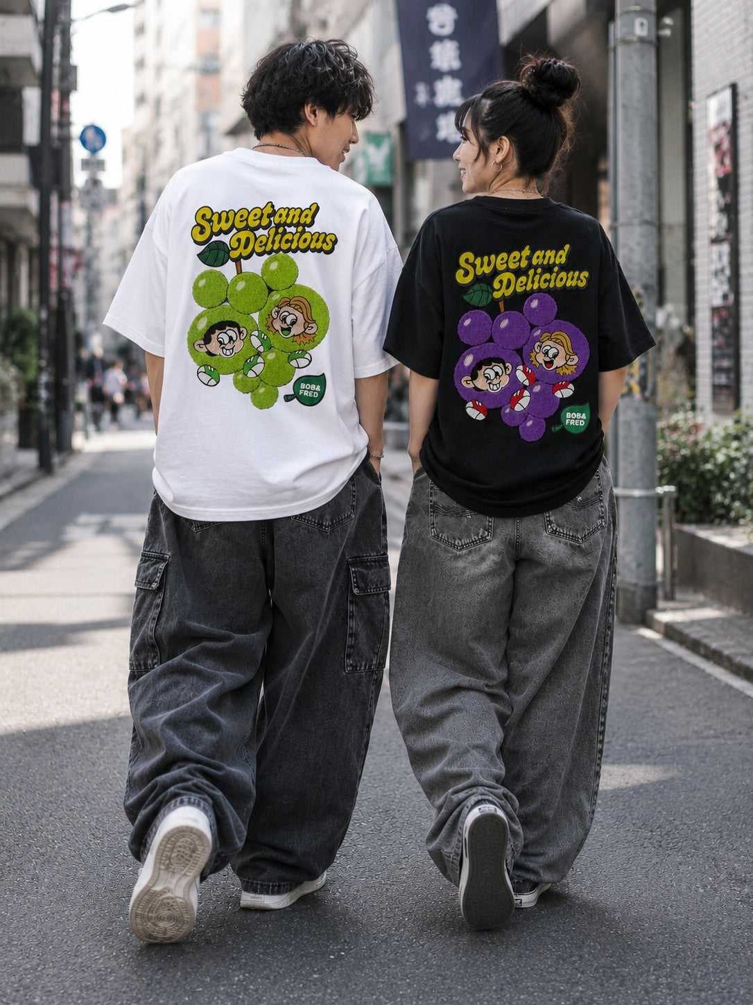 NEW JACK(ニュージャック)Grapes相良刺繡半袖Tシャツ (メンズ