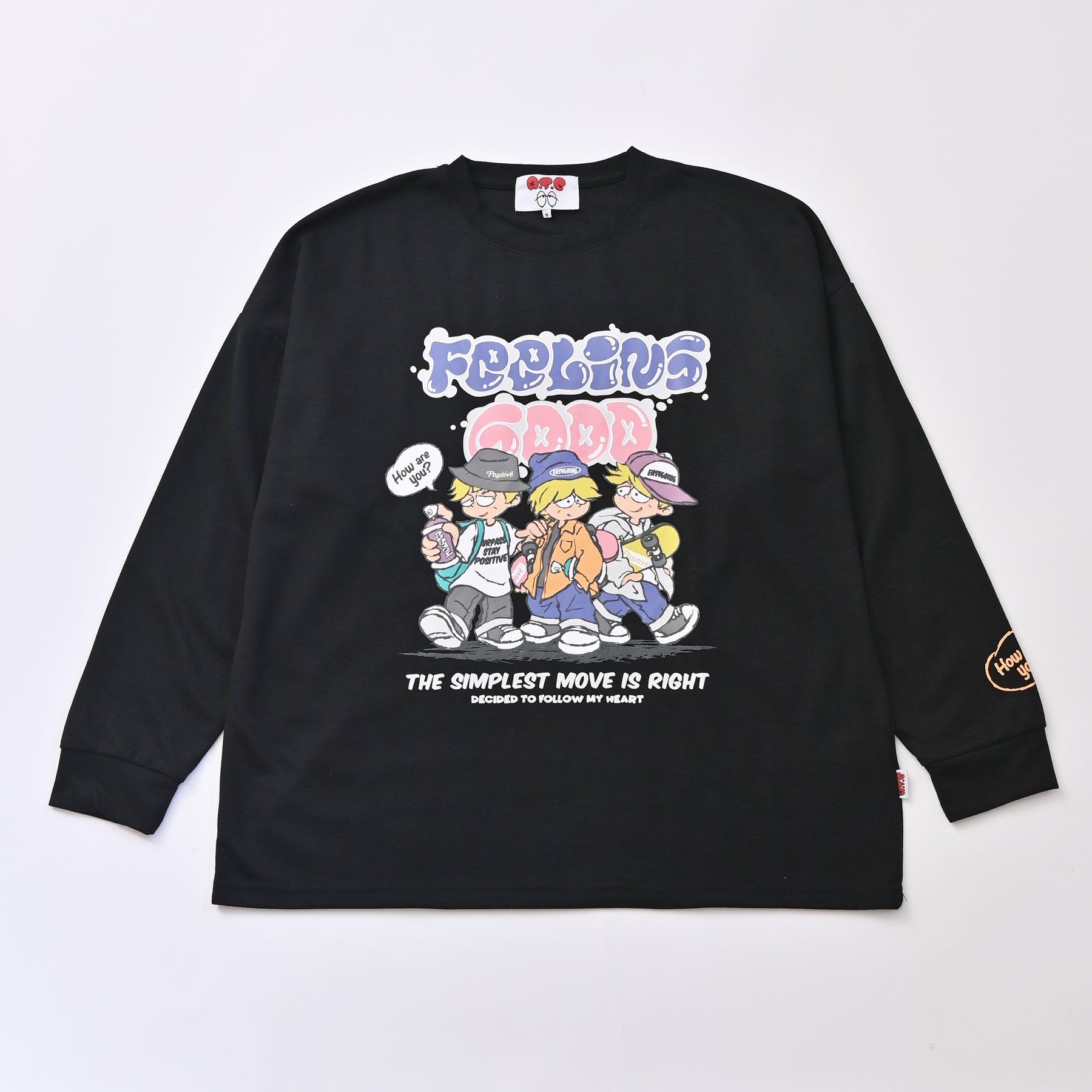 ロゴ+3人組BOYS綿タッチダンボールTシャツ