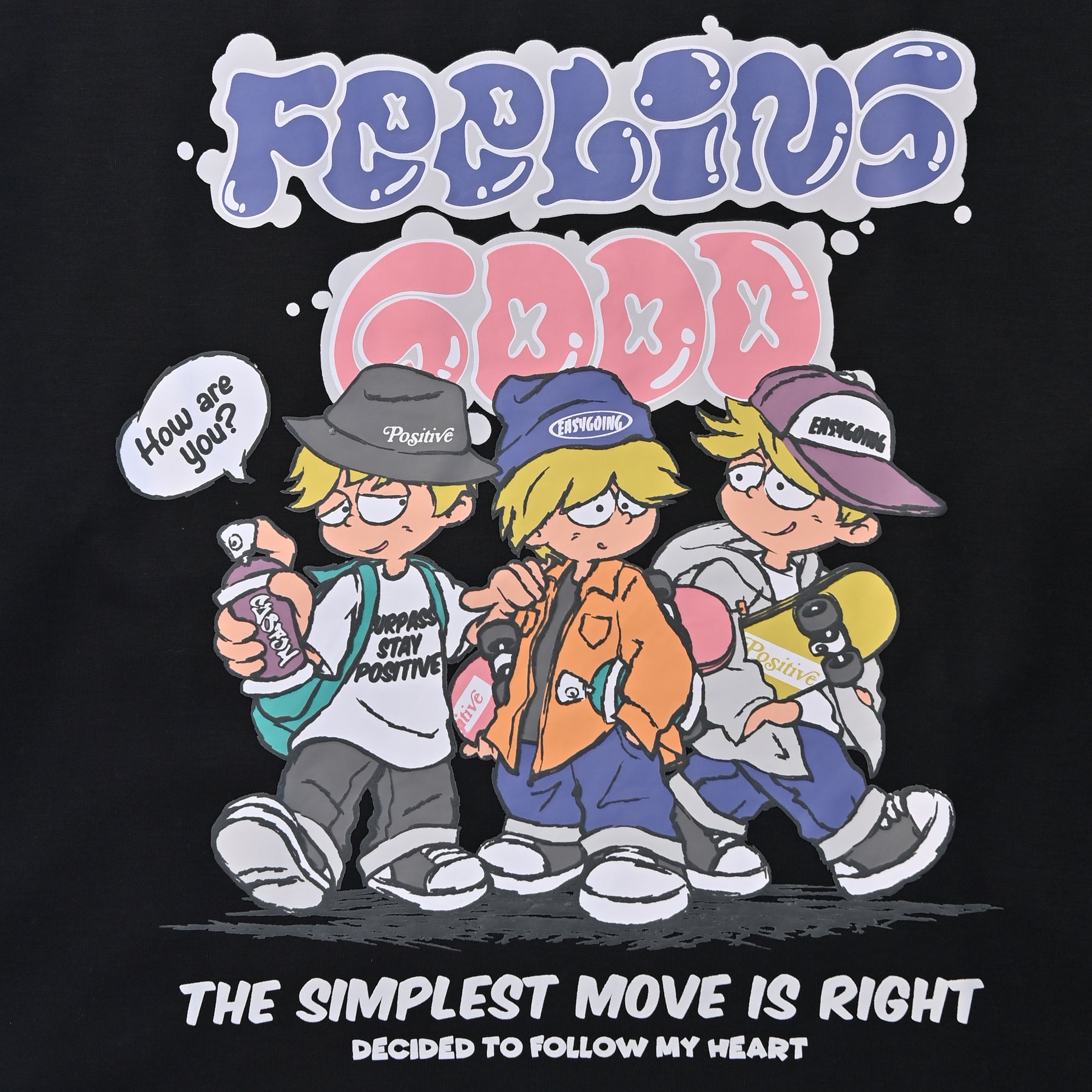 ロゴ+3人組BOYS綿タッチダンボールTシャツ