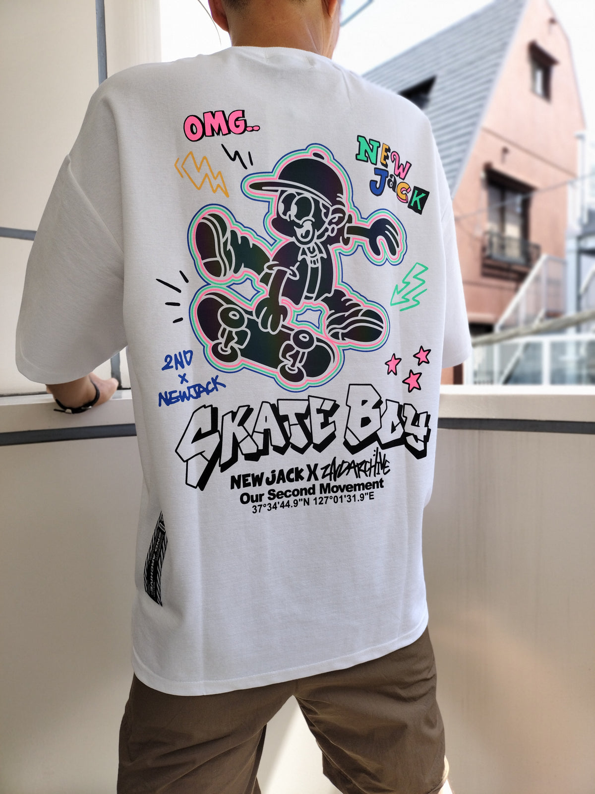 NEW JACK x 2ND ARCHIVE CollaborationTシャツ-SKATE BOY (2NDNJ-001)