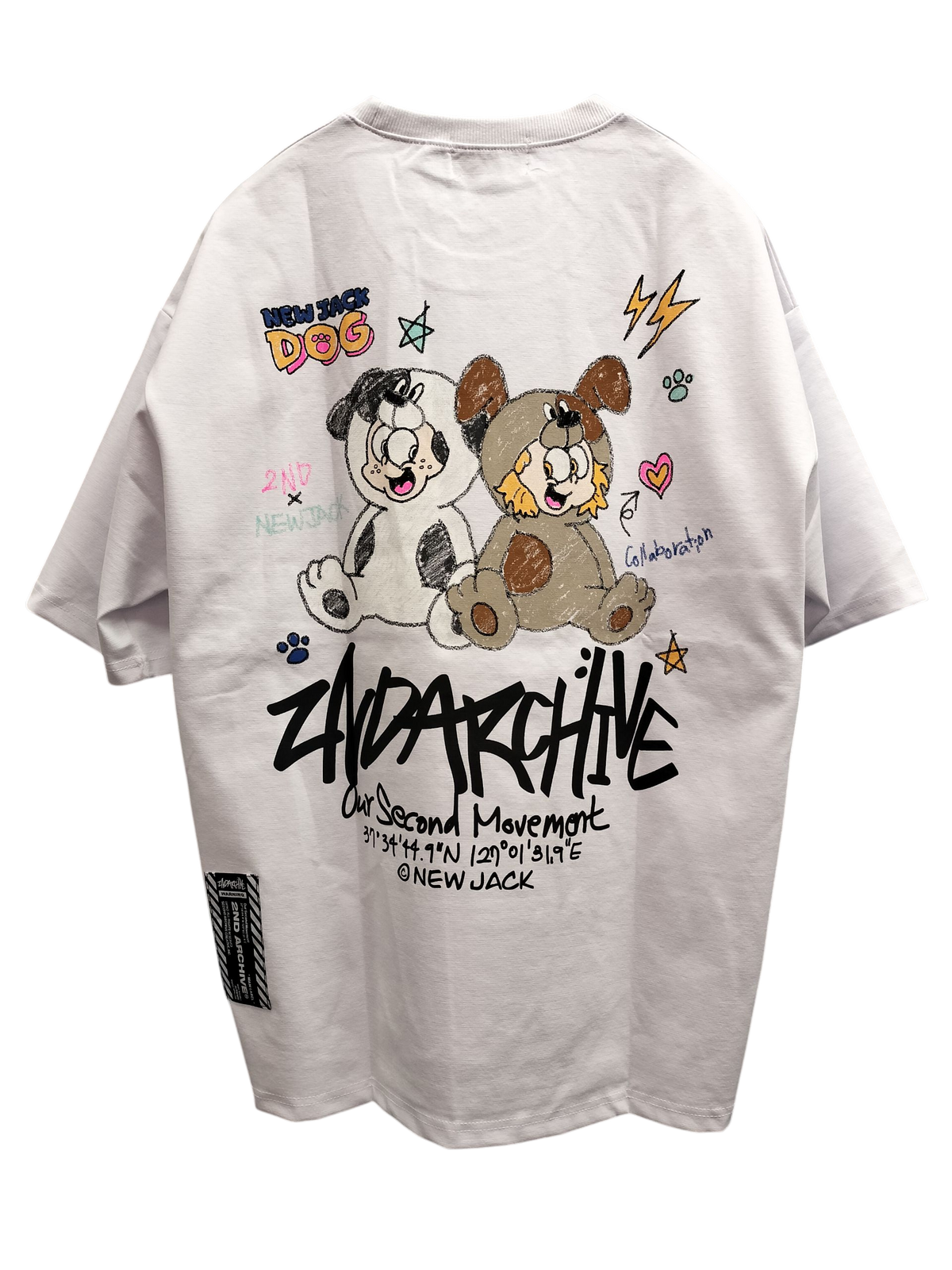 NEW JACK x 2ND ARCHIVE CollaborationTシャツ-CRAYON DOG (2NDNJ-002)