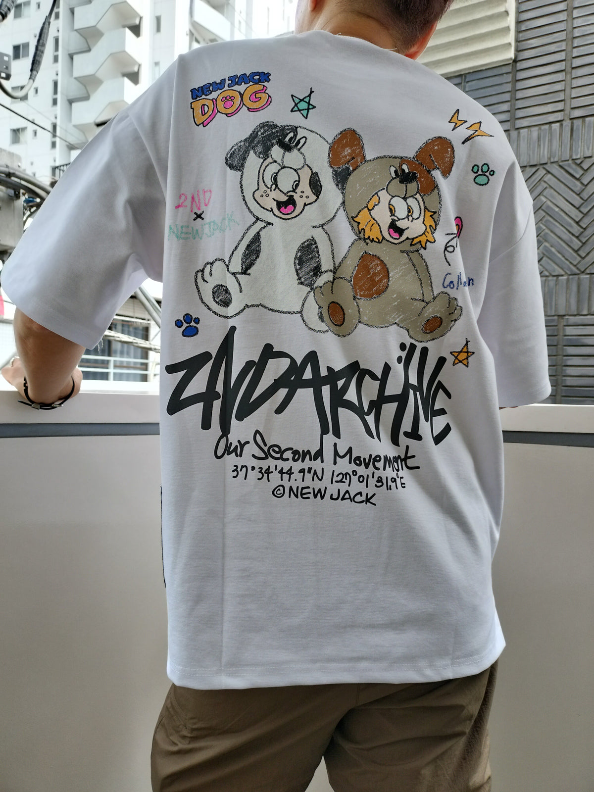NEW JACK x 2ND ARCHIVE CollaborationTシャツ-CRAYON DOG (2NDNJ-002)