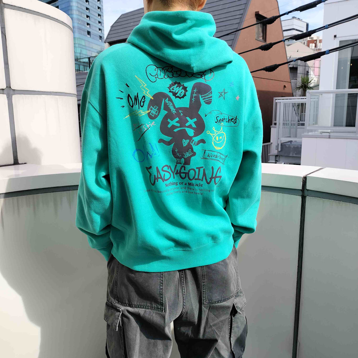 ATC ラビットリフレクタープリントプルパーカー(253-2726)