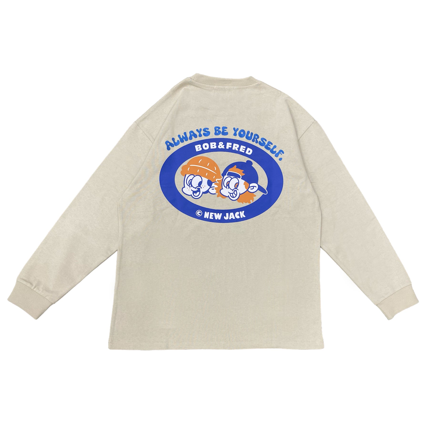 NEW JACK ヘビーウエイトBob&Fred フェイス長袖Tシャツ (NJ241-2456)