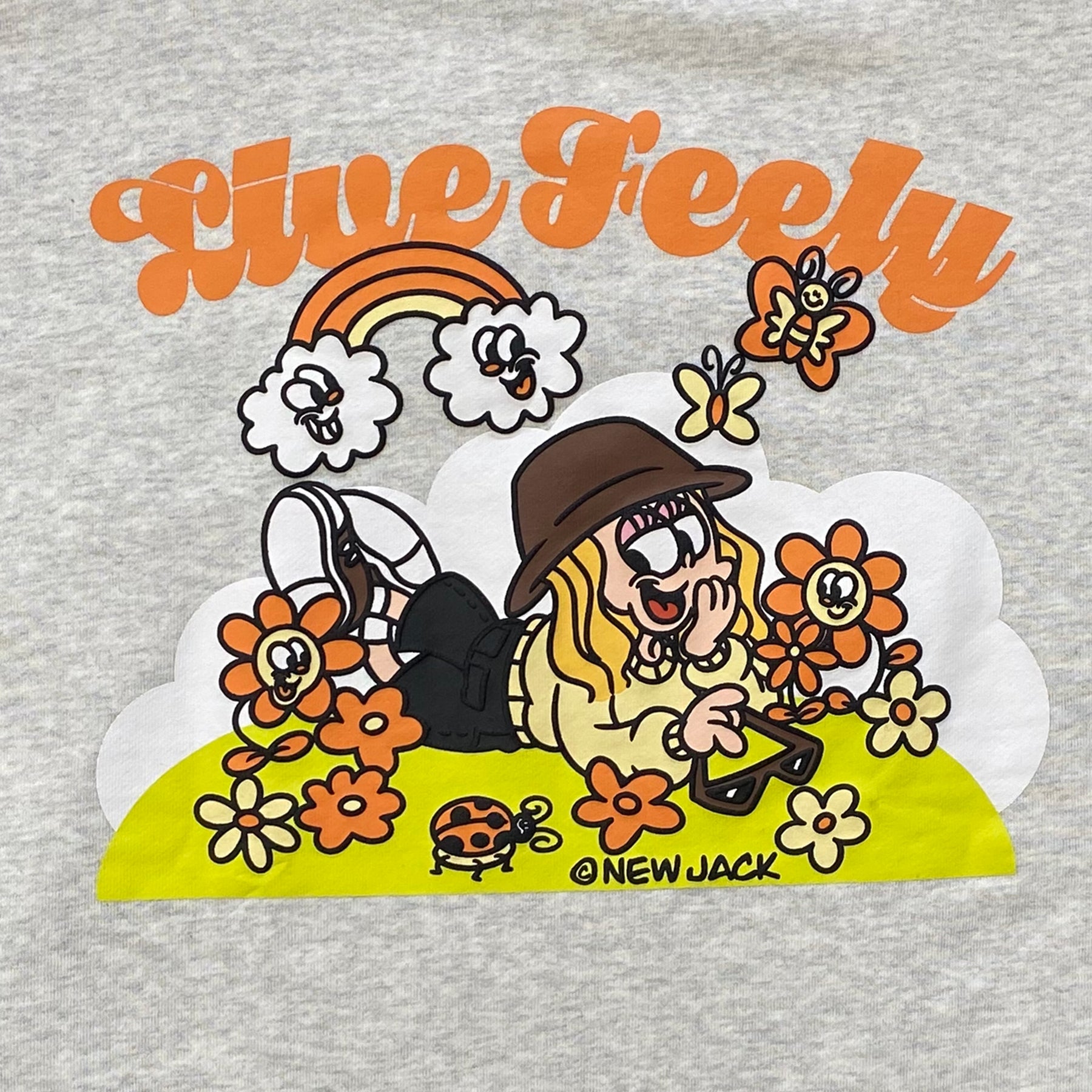 NEW JACK ガールズフラワーイラストトレーナー(NJ241-2556)