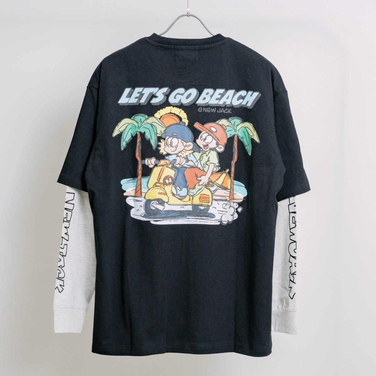 NEW JACK LET'S GO BEACH リアルレイヤードTシャツ(NJ251-2936)