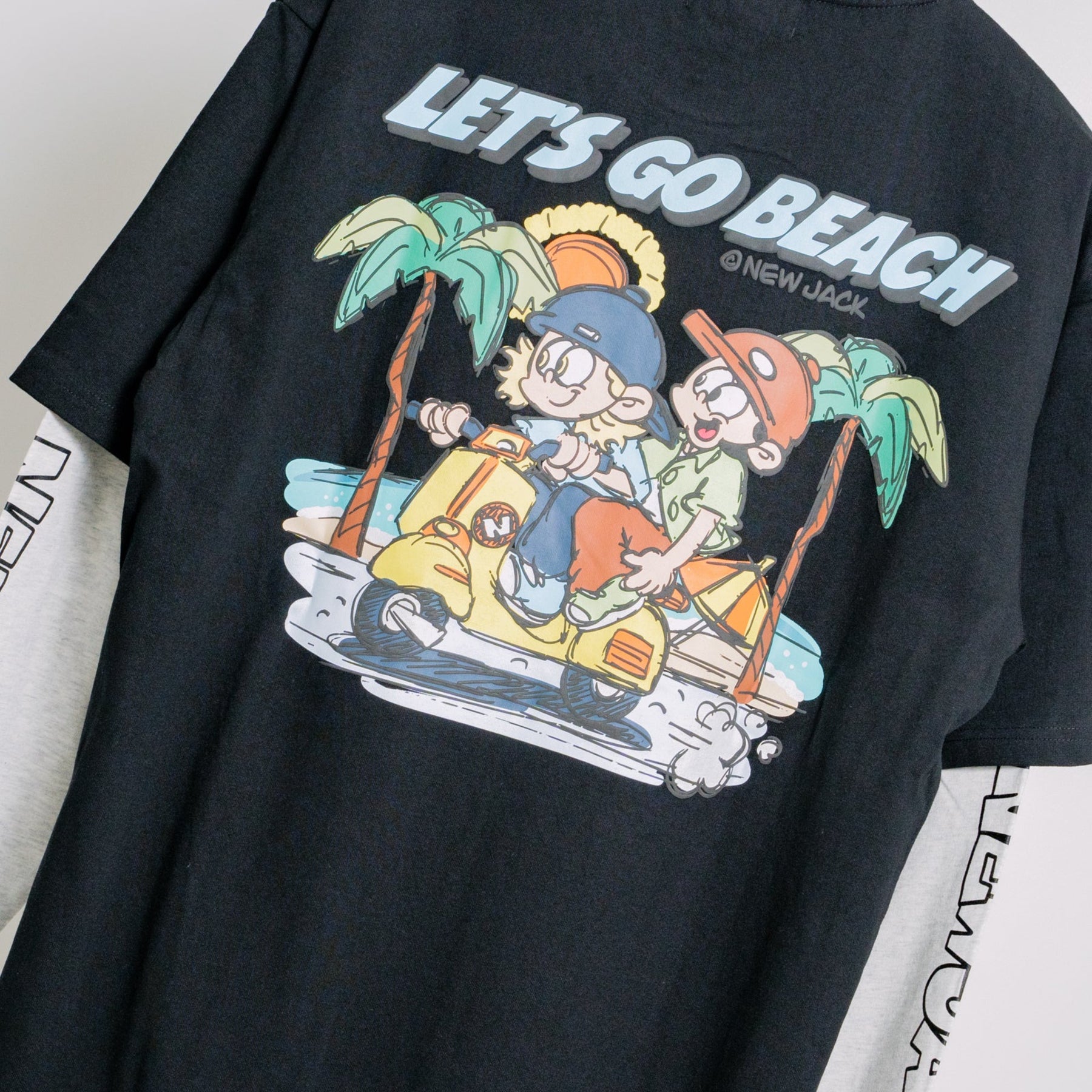 NEW JACK LET'S GO BEACH リアルレイヤードTシャツ(NJ251-2936)