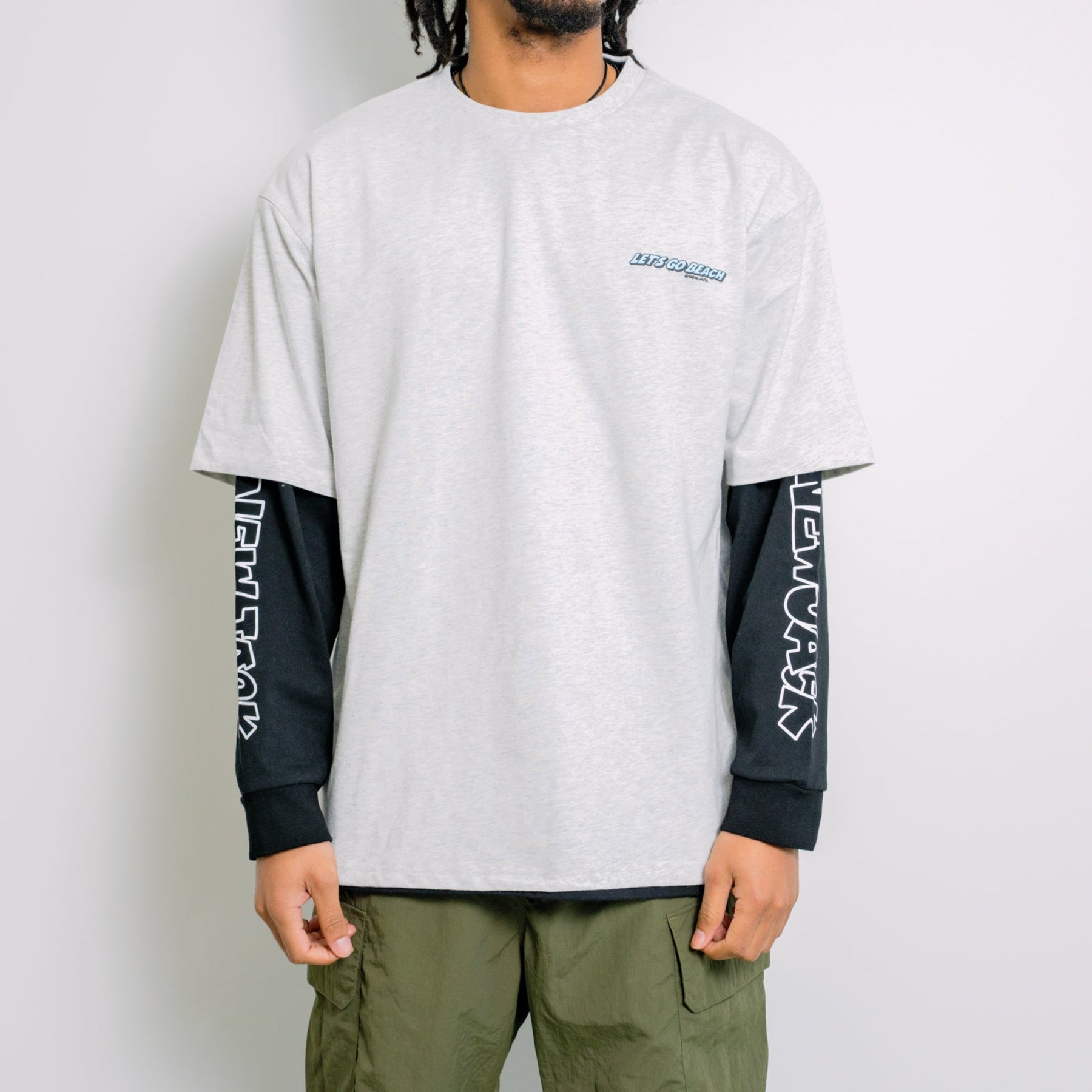 NEW JACK LET'S GO BEACH リアルレイヤードTシャツ(NJ251-2936)