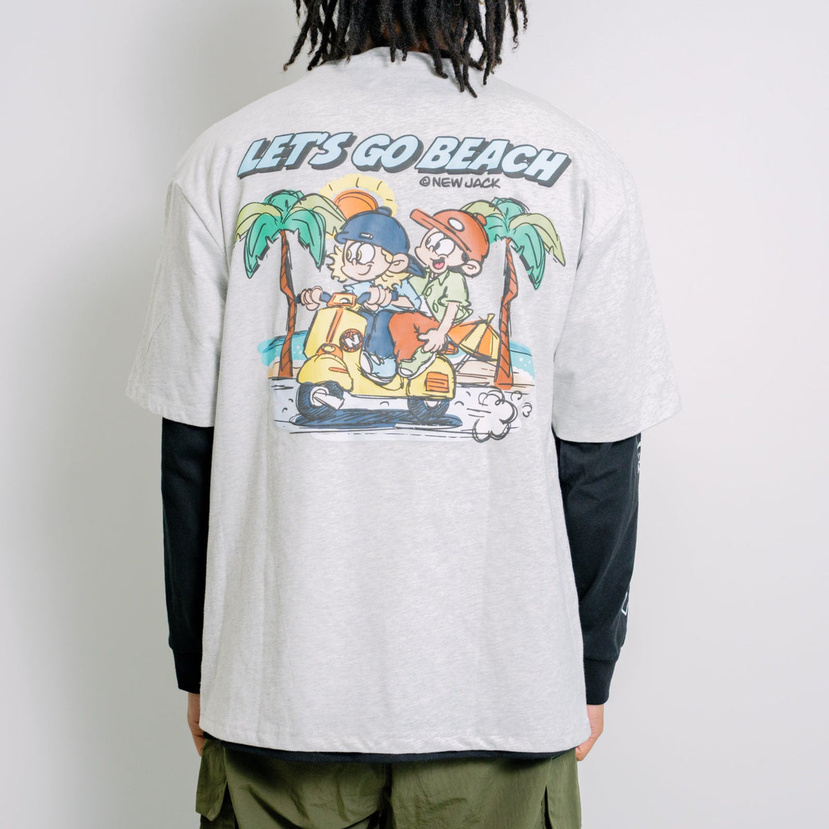 NEW JACK LET'S GO BEACH リアルレイヤードTシャツ(NJ251-2936)