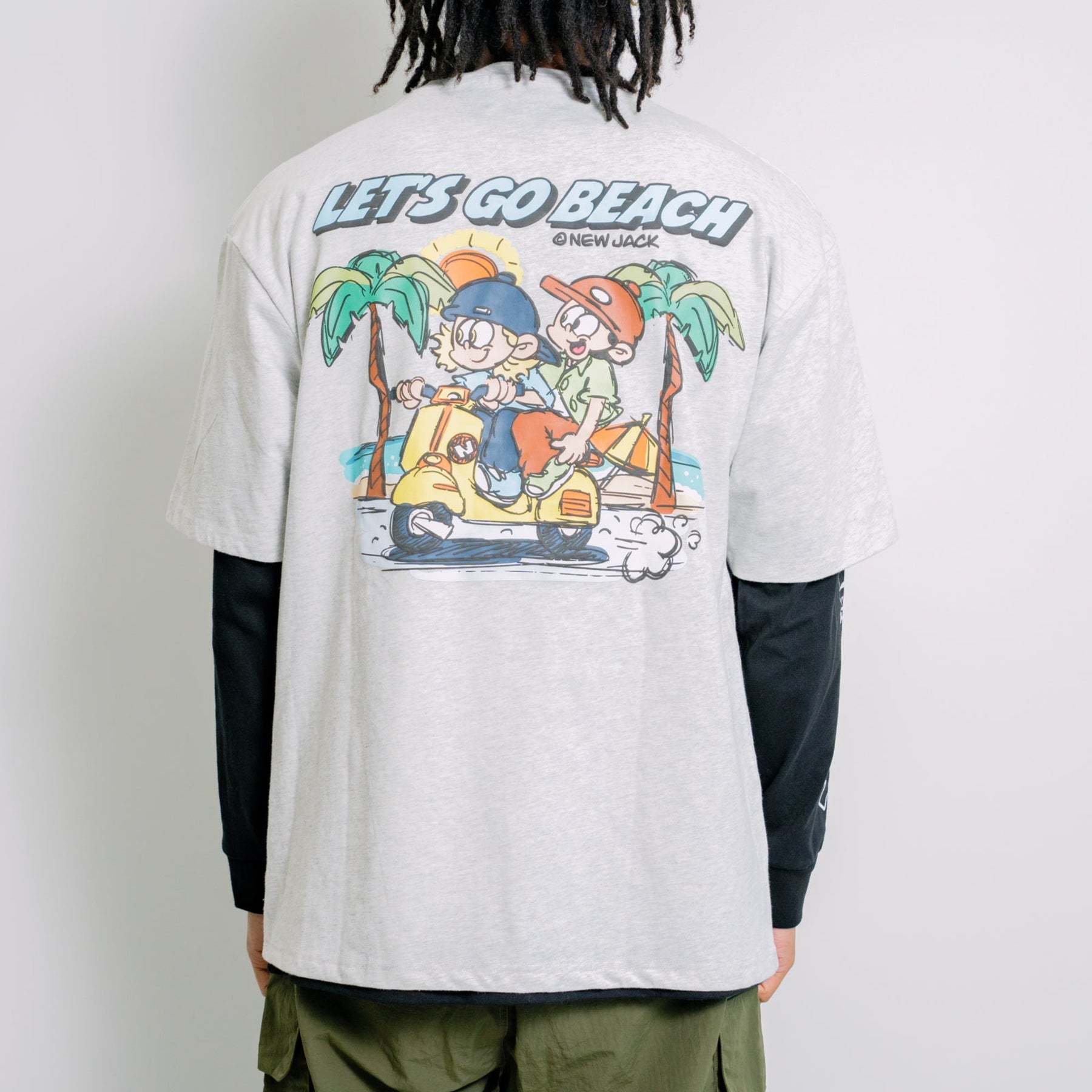 NEW JACK LET'S GO BEACH リアルレイヤードTシャツ(NJ251-2936)