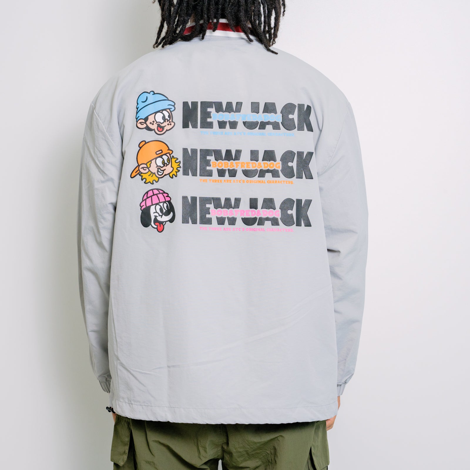 NEW JACK BOB&FRED&DOG  Vネックナイロンプルオーバーブルゾン(NJ251-2986)