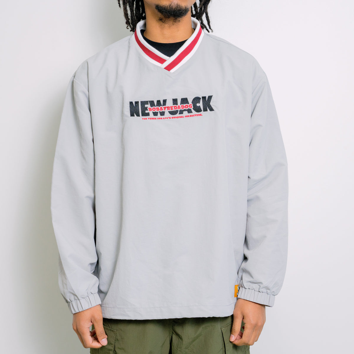 NEW JACK BOB&FRED&DOG  Vネックナイロンプルオーバーブルゾン(NJ251-2986)