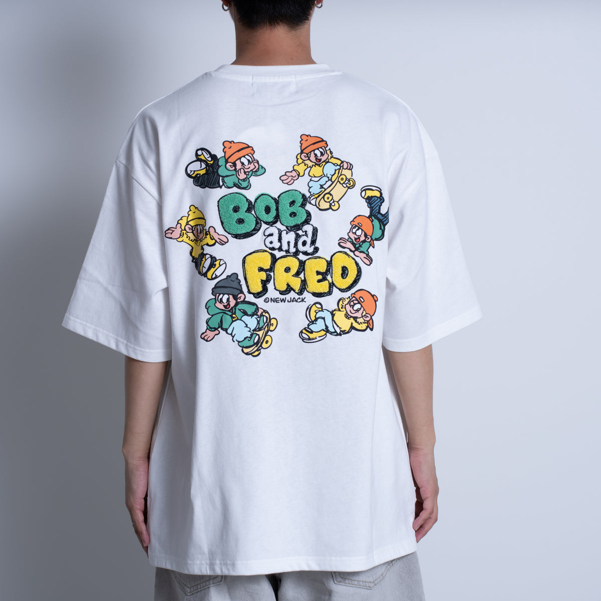 NEW JACK サークルイラスト 相良刺繍半袖Tシャツ(NJ252-2176)