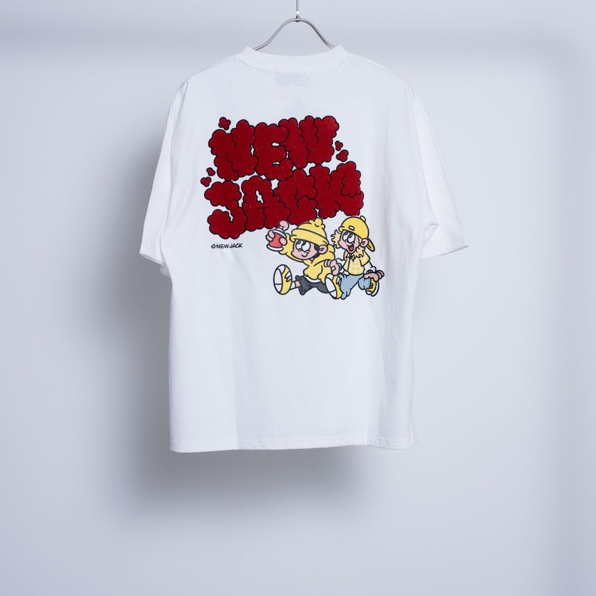 NEW JACK 相良刺繍スプレーロゴ半袖Tシャツ(NJ252-2186)