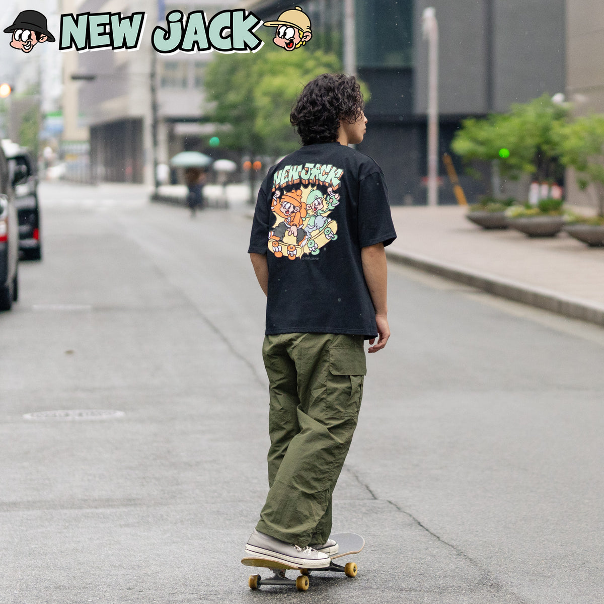 NEW JACK スケボー&スプレー 半袖Tシャツ(NJ252-2286)