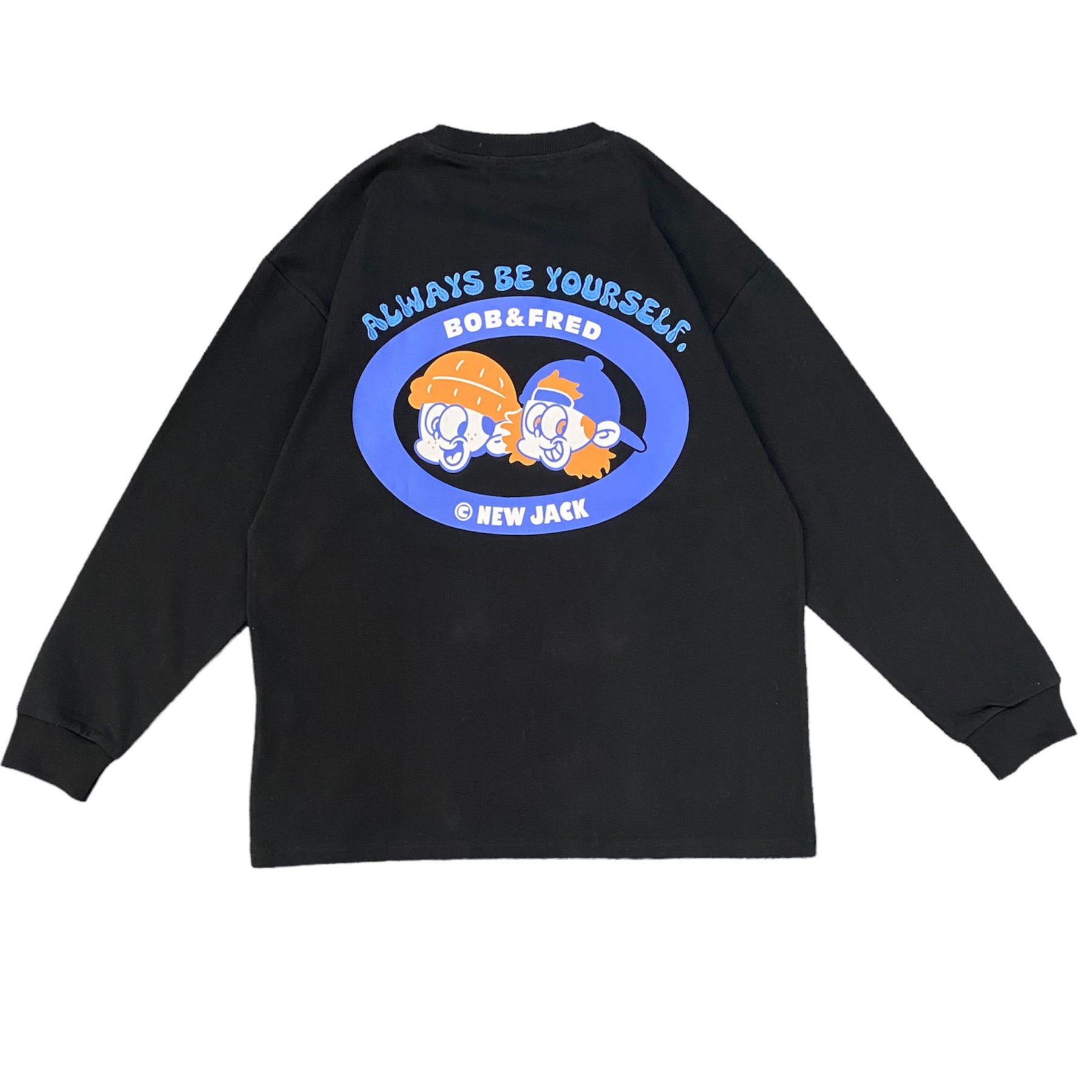 NEW JACK ヘビーウエイトBob&Fred フェイス長袖Tシャツ (NJ241-2456)