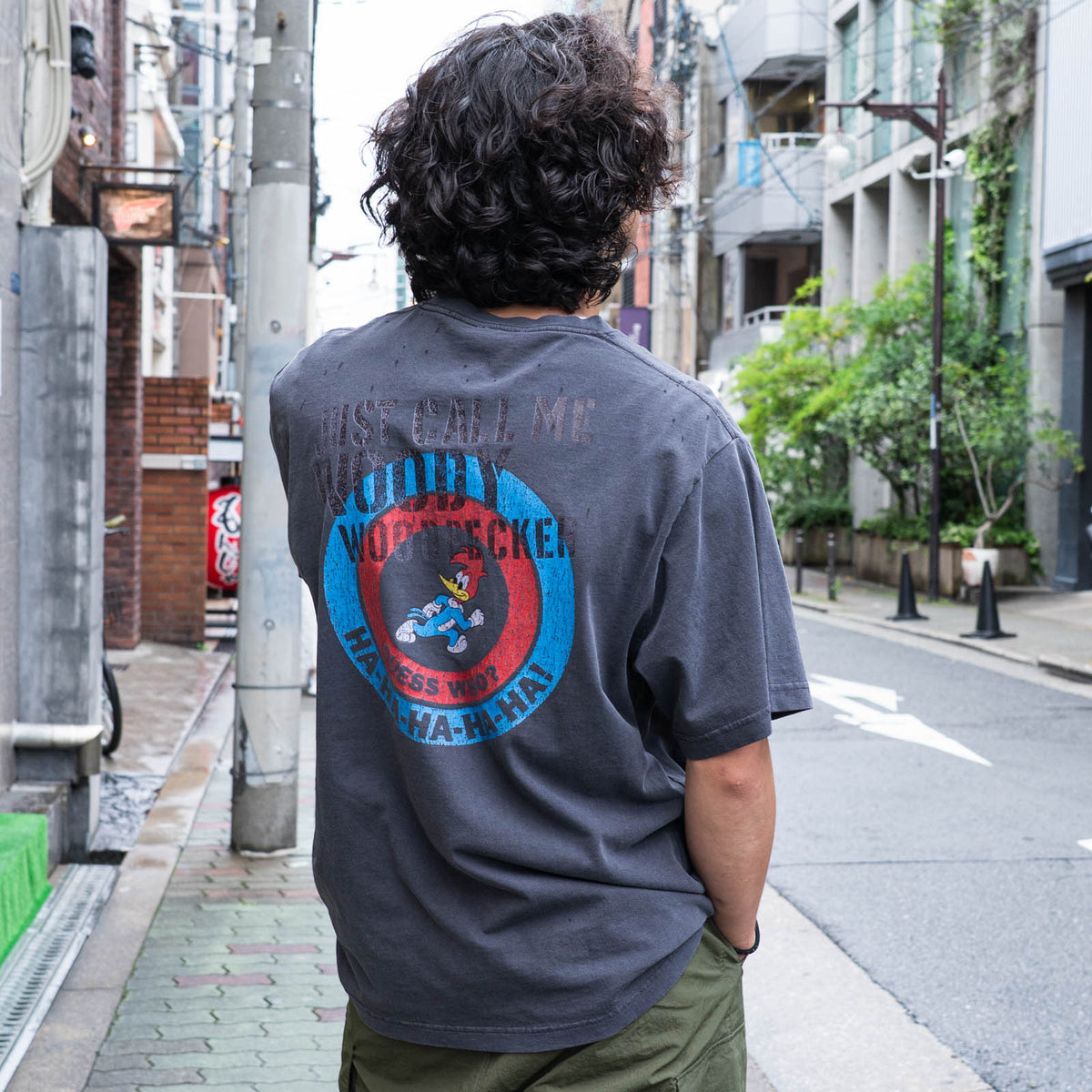 WOODY WOODPECKER バックサークルプリント半袖Tシャツ(WP252-5916)