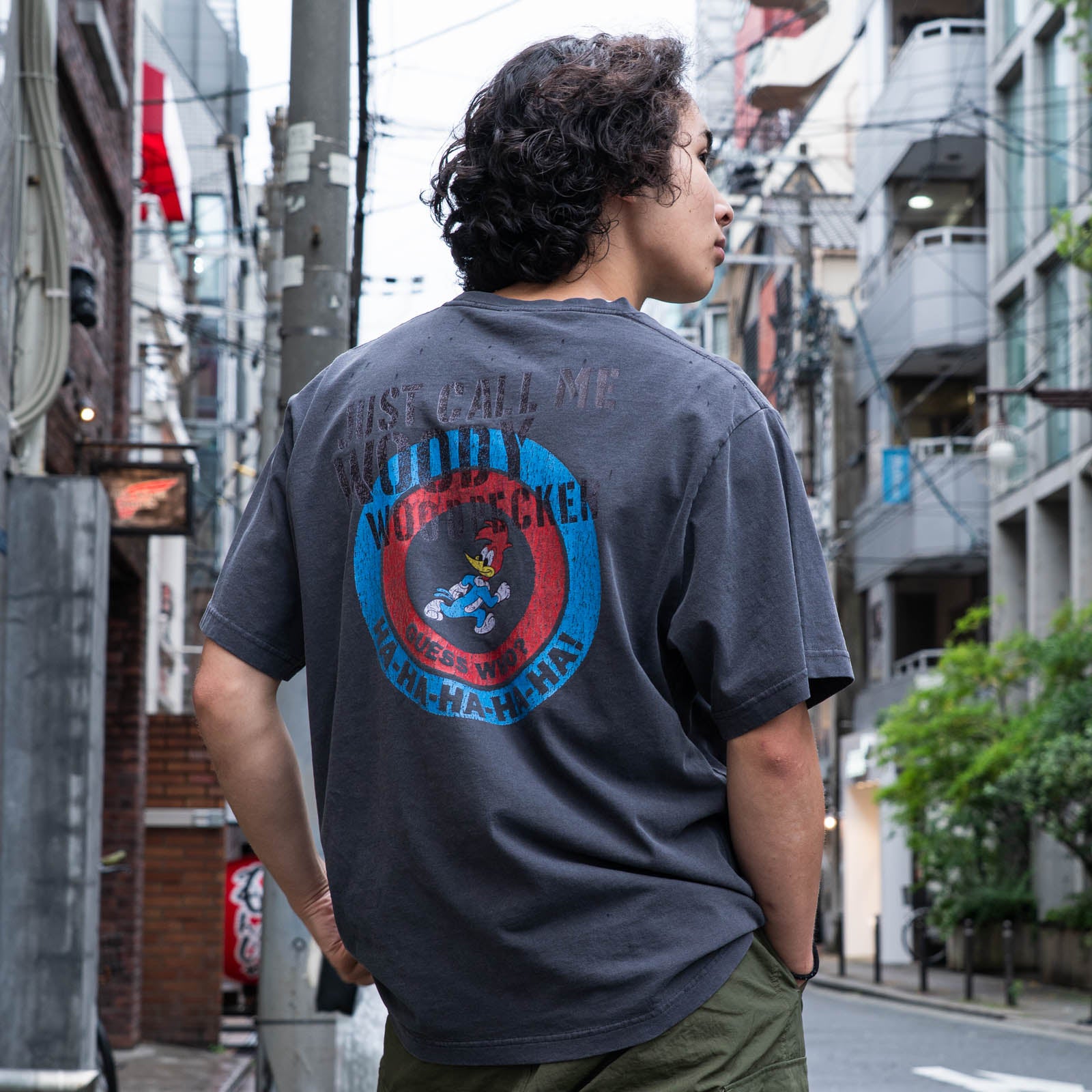 WOODY WOODPECKER バックサークルプリント半袖Tシャツ(WP252-5916)