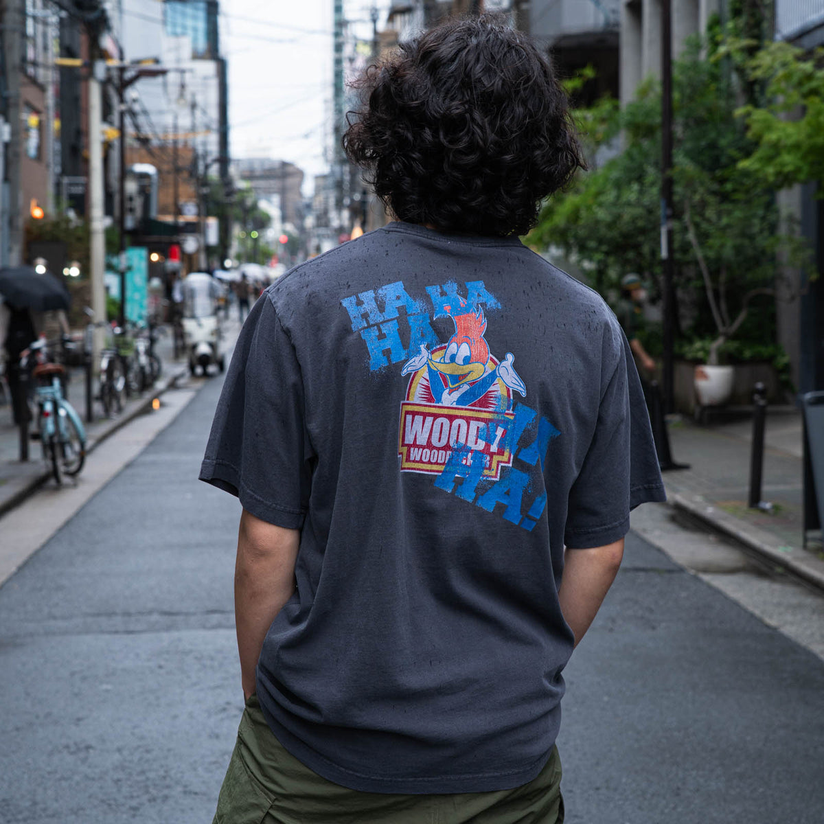 WOODY WOODPECKER バックウッディHAHAプリント半袖Tシャツ(WP252-5926)